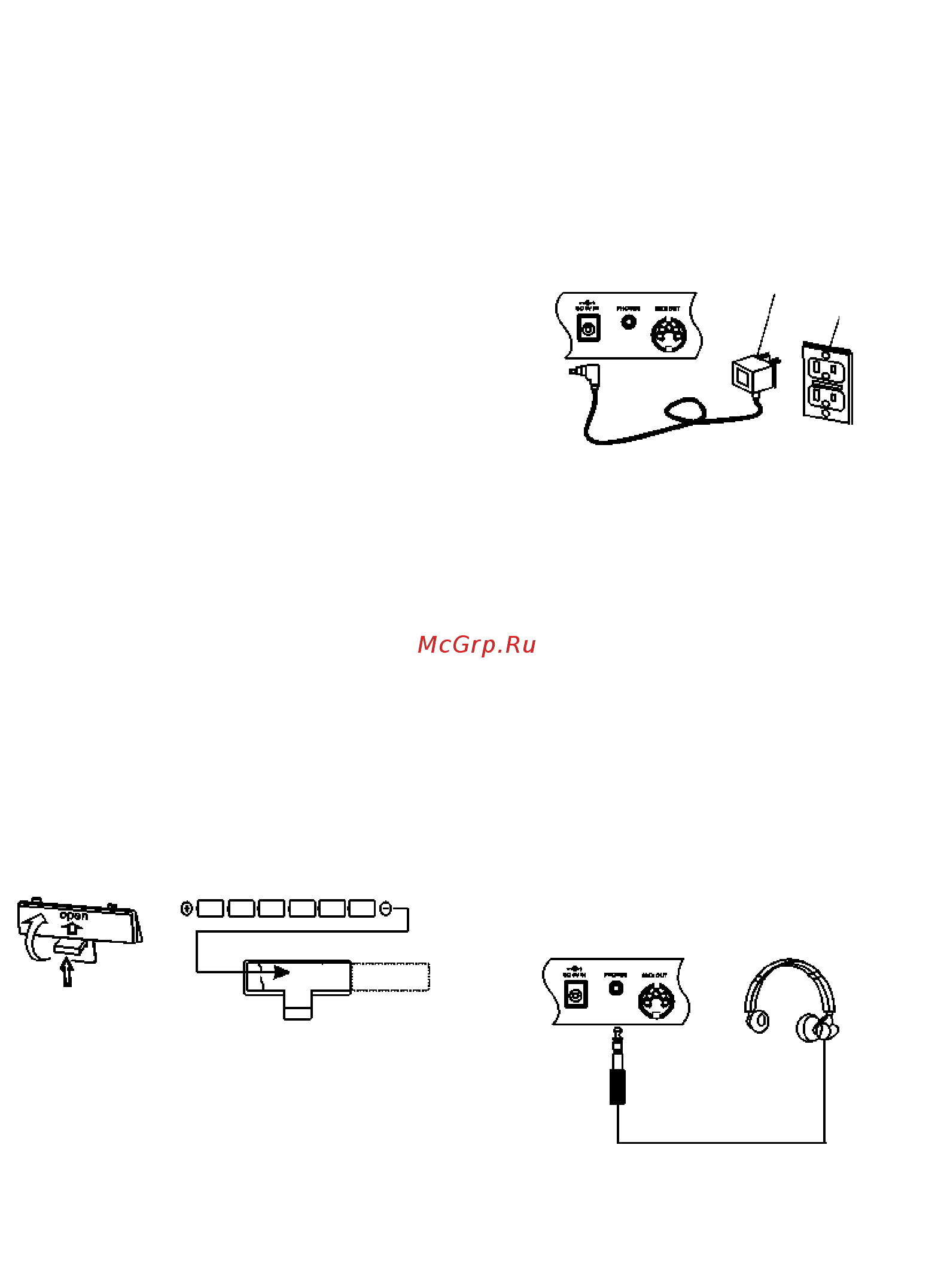 Medeli MC49(A) [3/12] Использование наушников или подсоединение усилителя