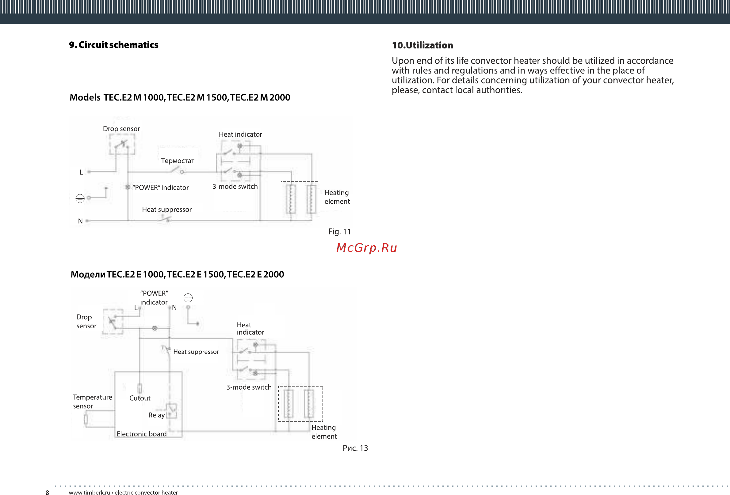 Timberk tec.e2 m 1500 [8/20] Circuit schematics lo utilization