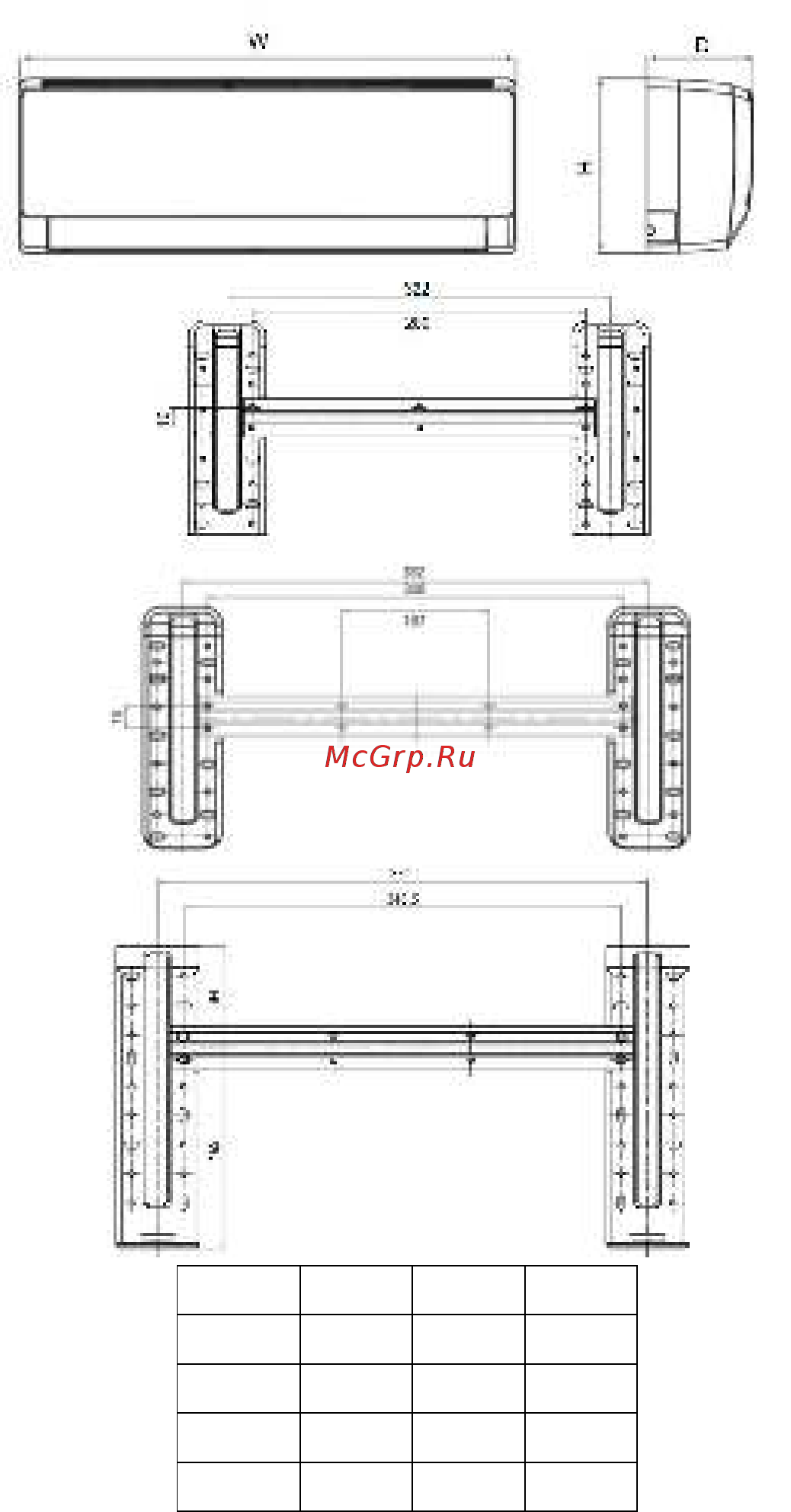 Dantex RK-12SMI/RK-12SMIE [29/35] Размеры внутренних и наружных блоков