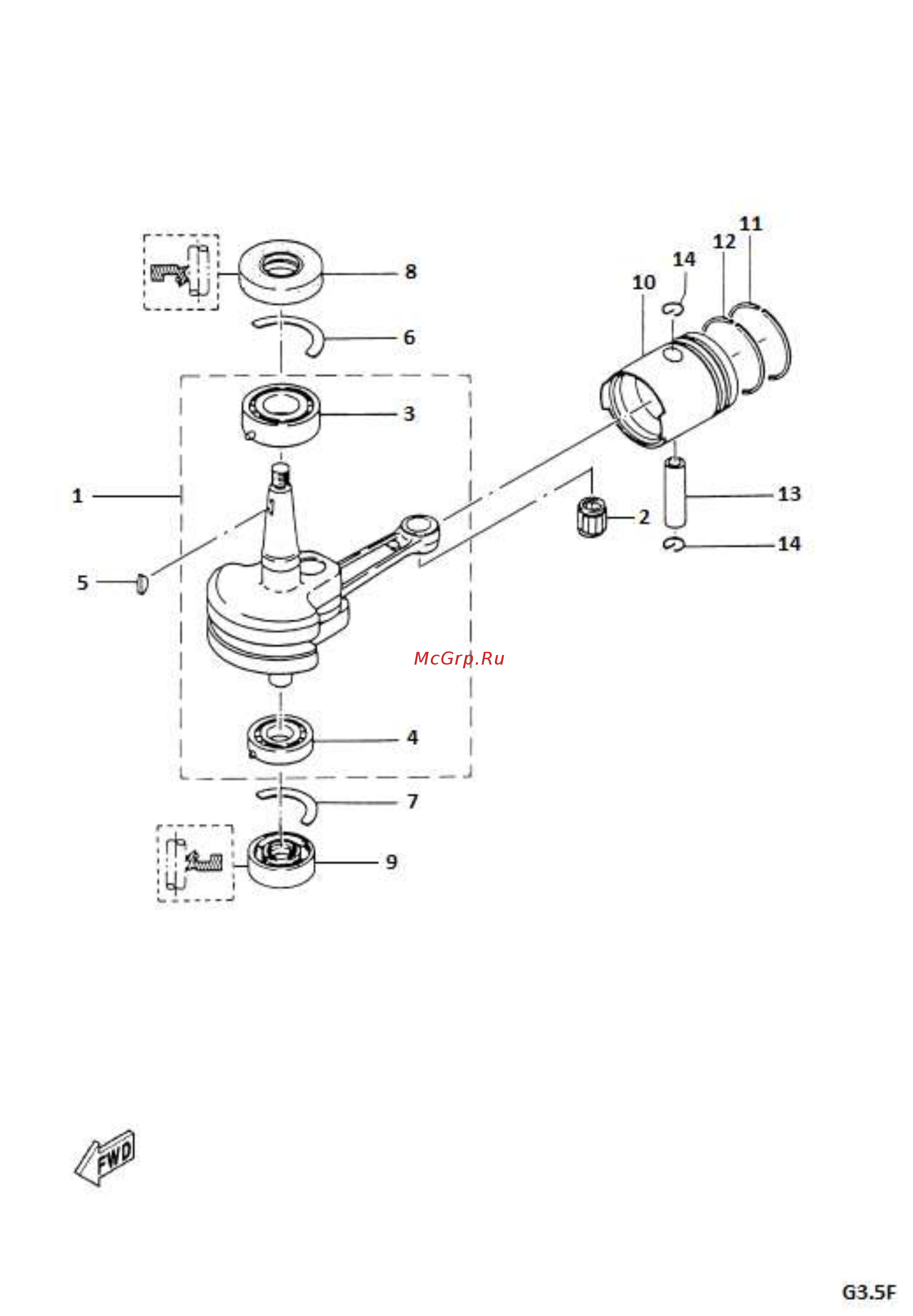 Gladiator G3.5F Каталог запчастей онлайн [6/29] 201557