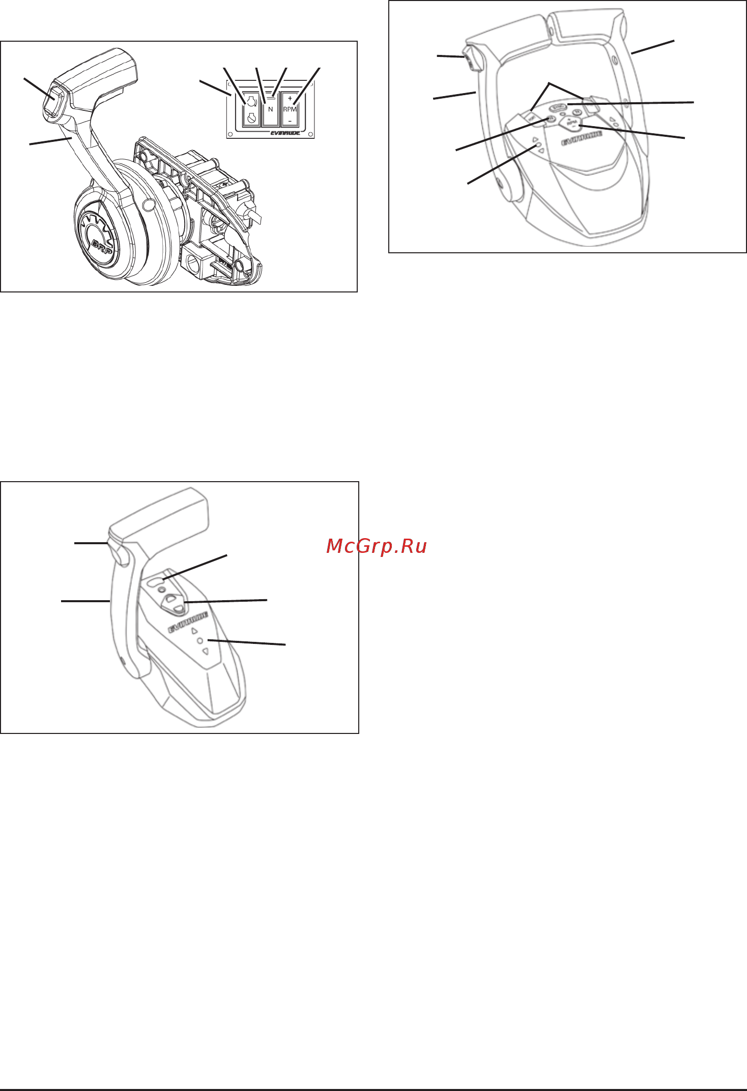 Evinrude E130 [31/88] Перемещайте рукоятку управления в сторону