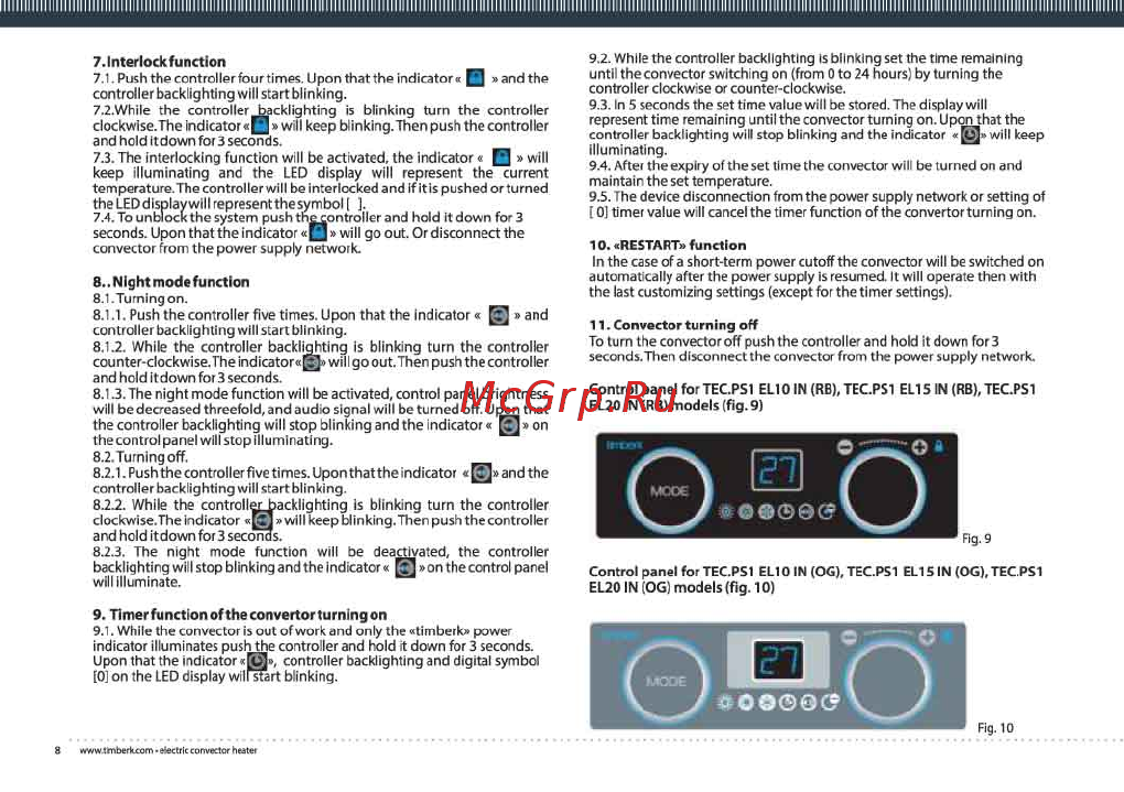 Timberk tec.ps1 el15 in (og) Инструкция по эксплуатации онлайн [8/26] 201664