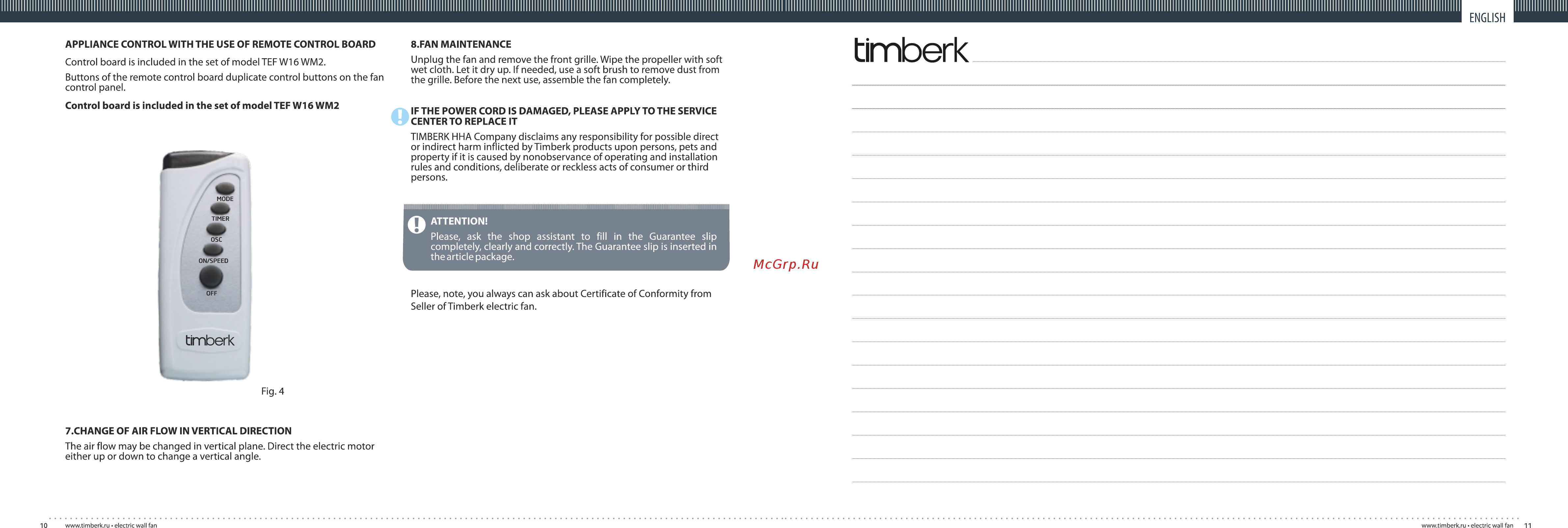 Timberk tef w16 wc2 [6/6] Timberk