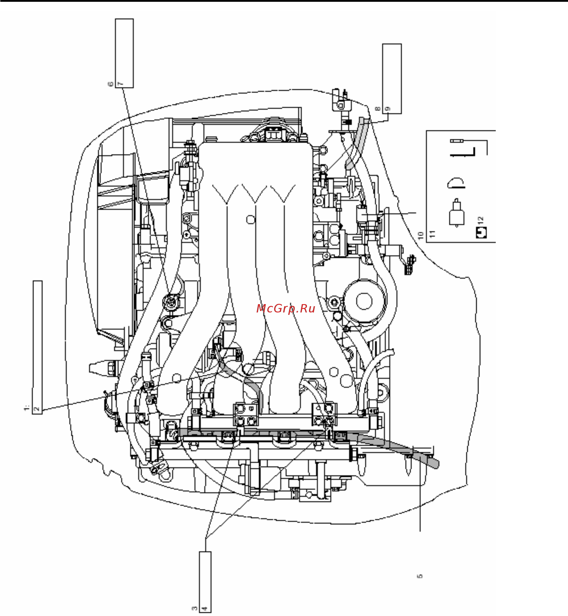 Suzuki DF 115 [295/460] 7 электропроводка подсоединение шлангов