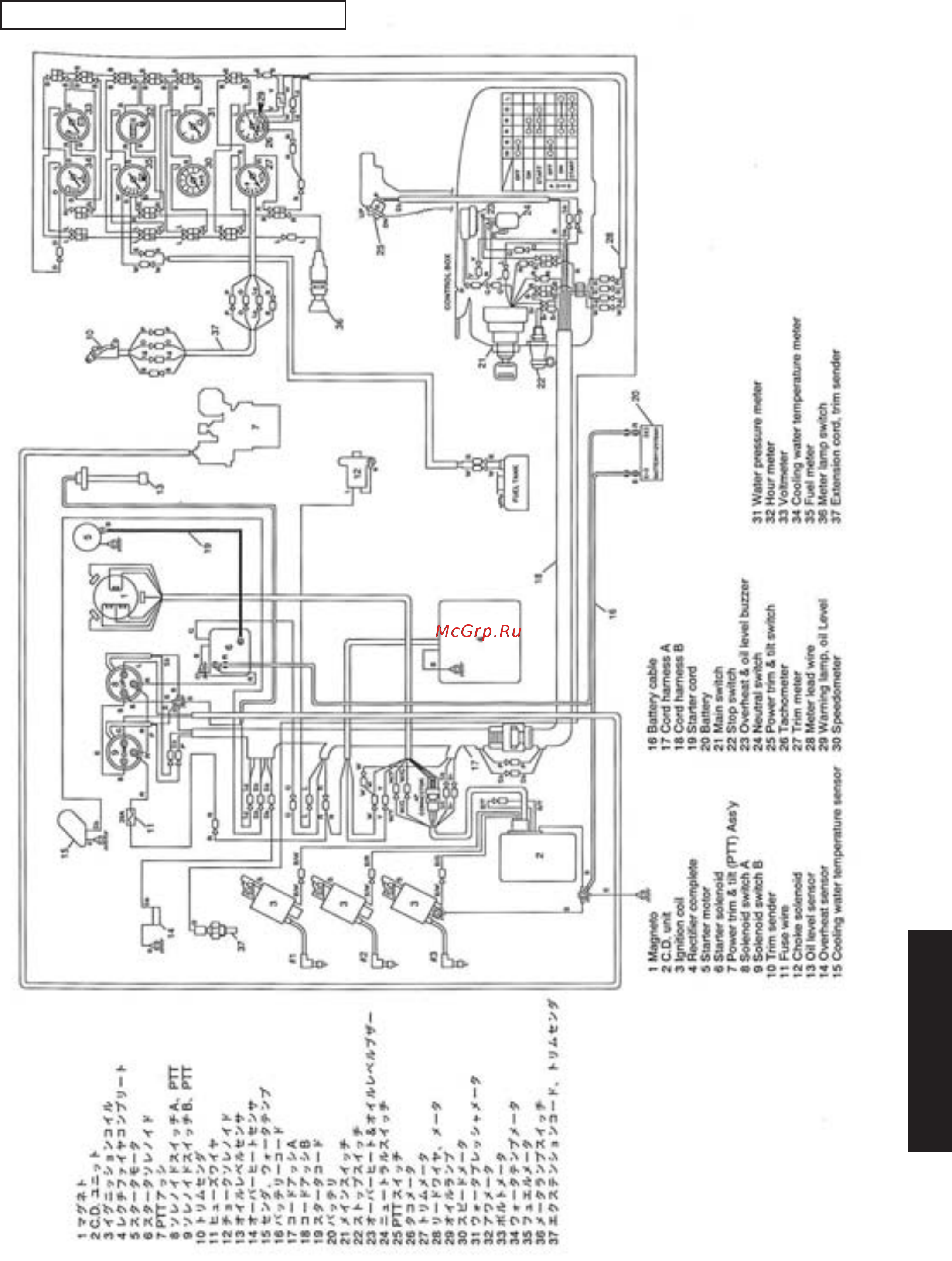 Tohatsu MFS 4 [24/67] Wiring diagram 2 stroke