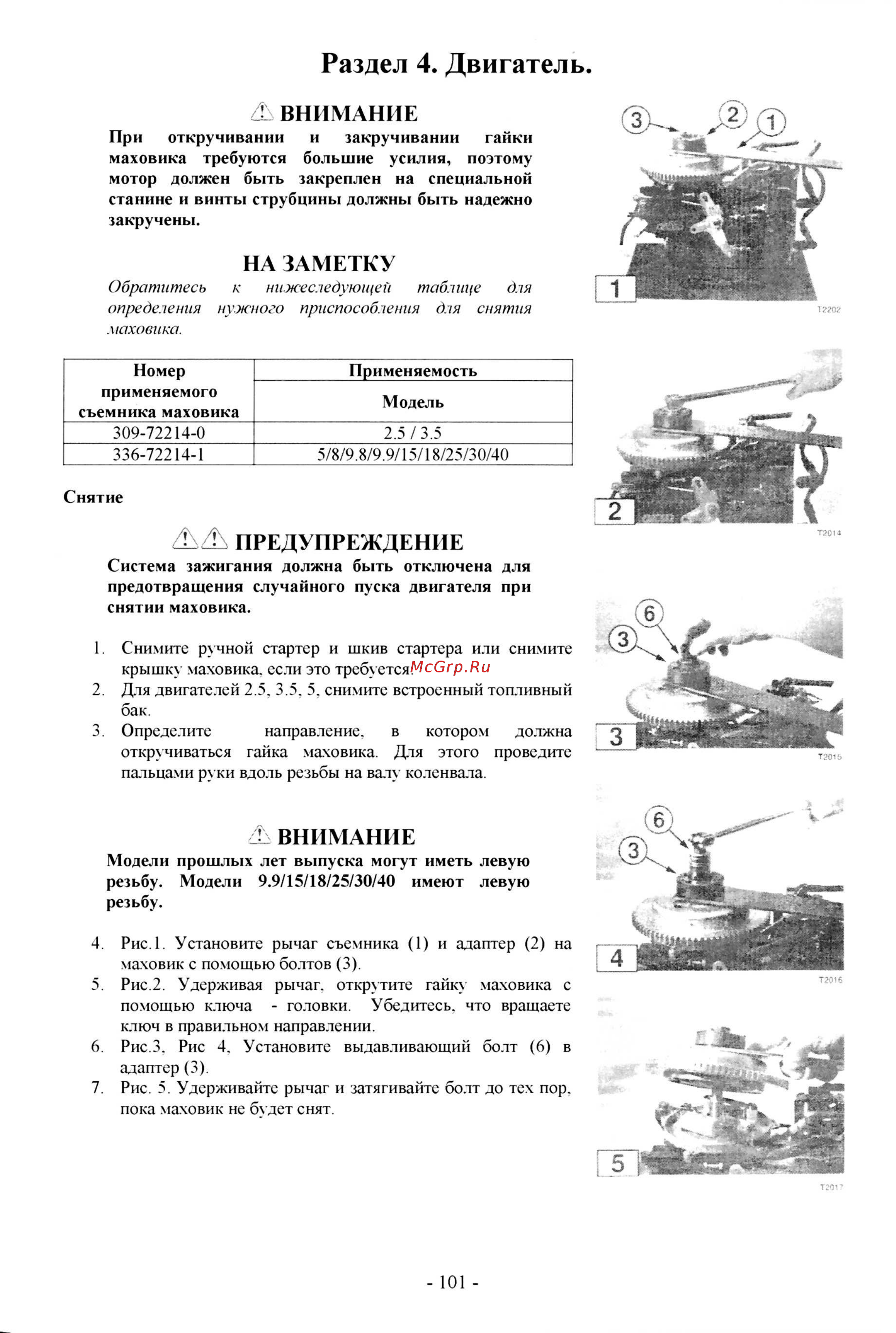 Tohatsu M 5 [176/267] Раздел 4 двигатель