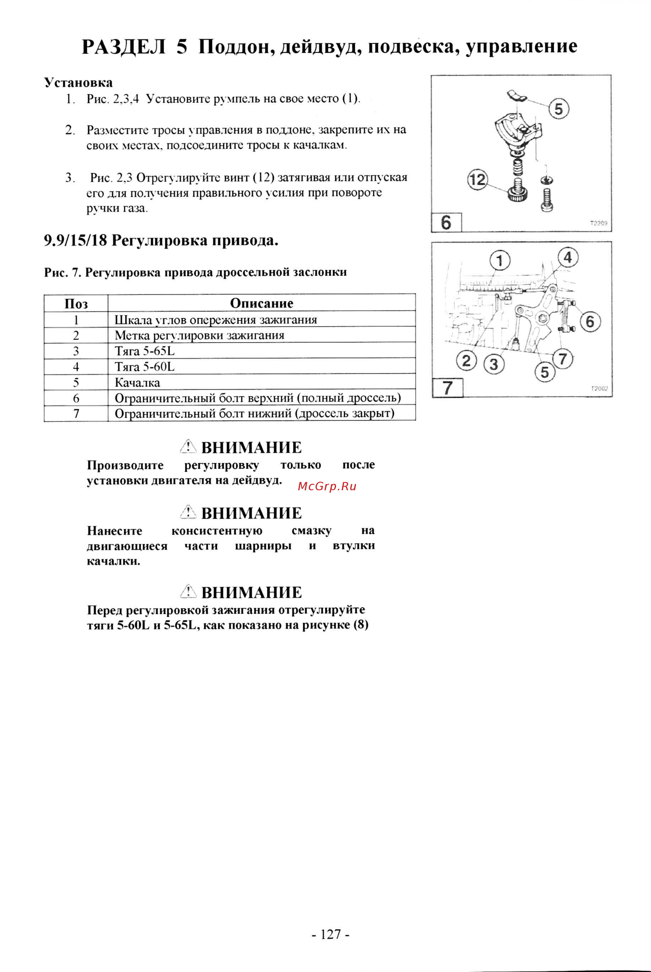 Tohatsu M 18 [34/267] 15 18 регулировка привода