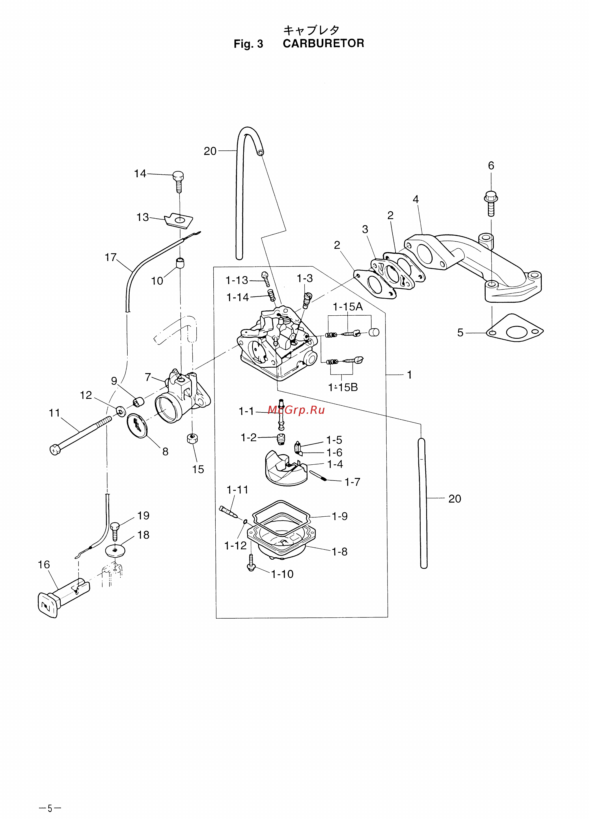 Tohatsu MFS 3.5 A2 [9/47] Fig 3 carburetor