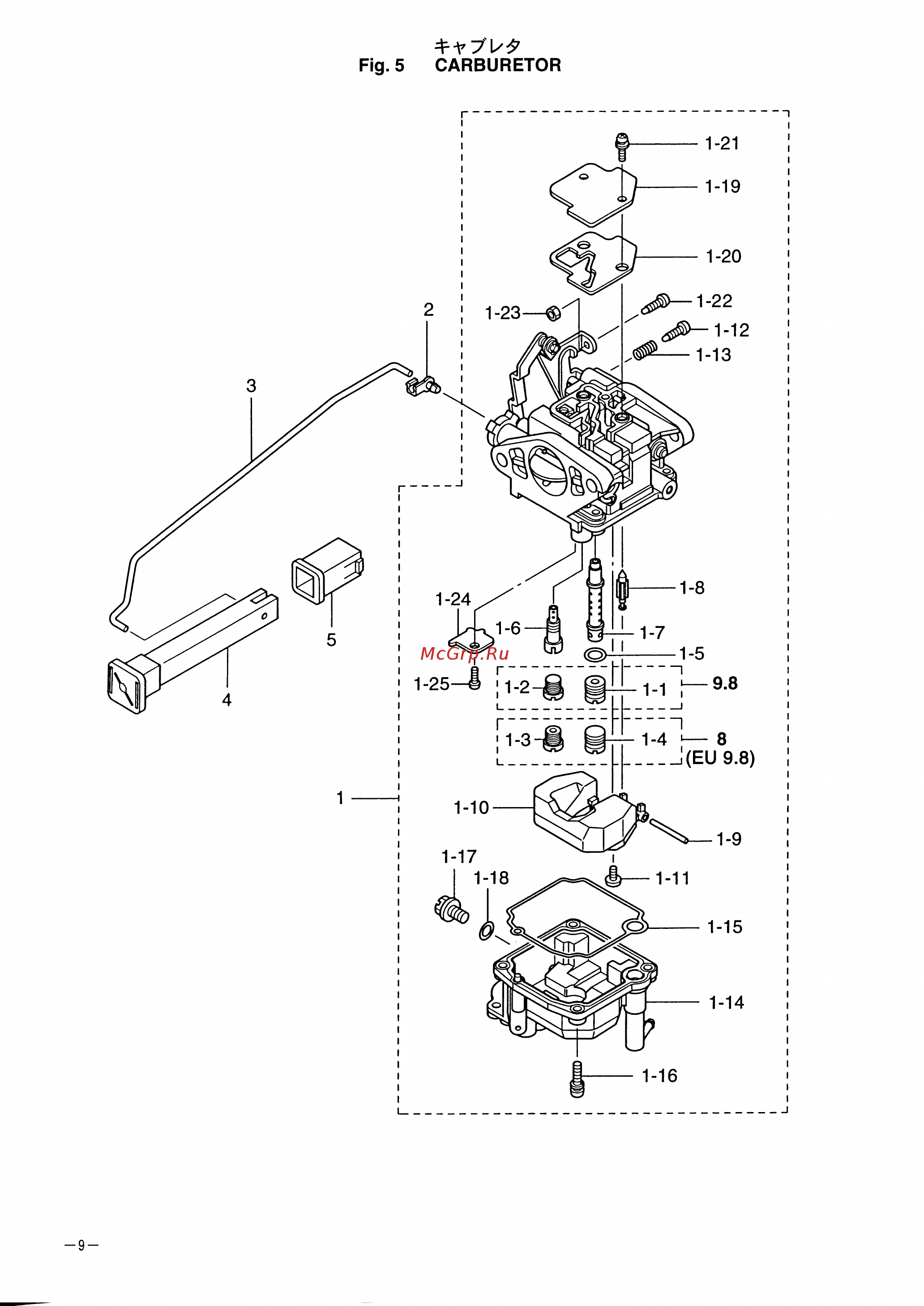 Tohatsu MFS 8 S [13/73] Fig 5 carburetor