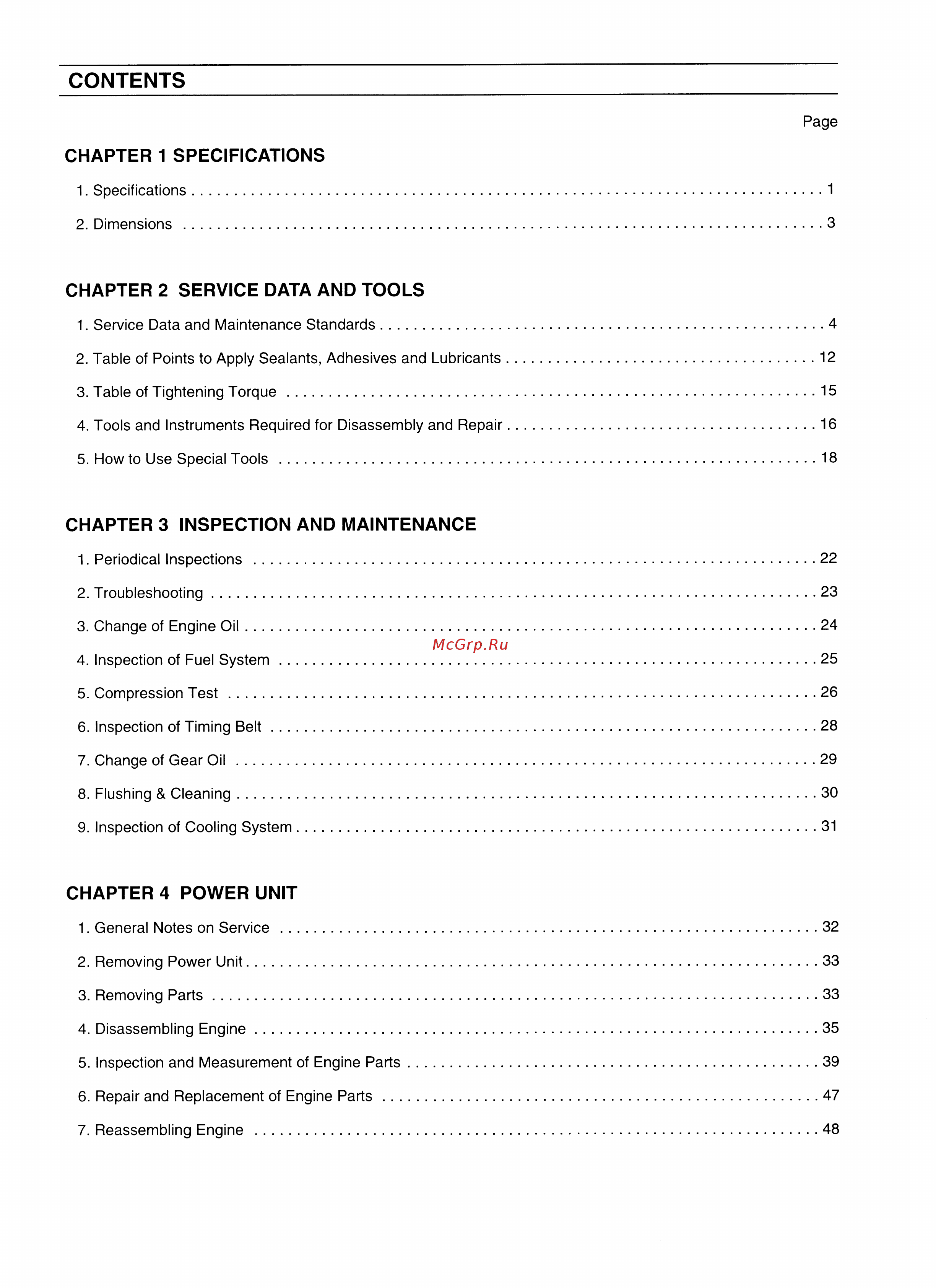 Tohatsu MFS 9.8 A3 [2/84] Chapter 1 specifications