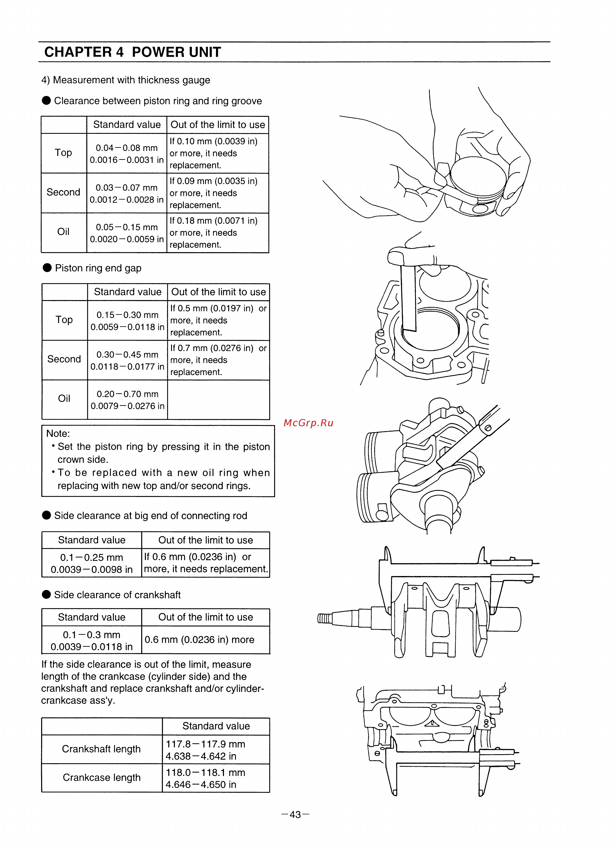 Tohatsu MFS 9.8 A3 [46/84] Chapter 4 power unit