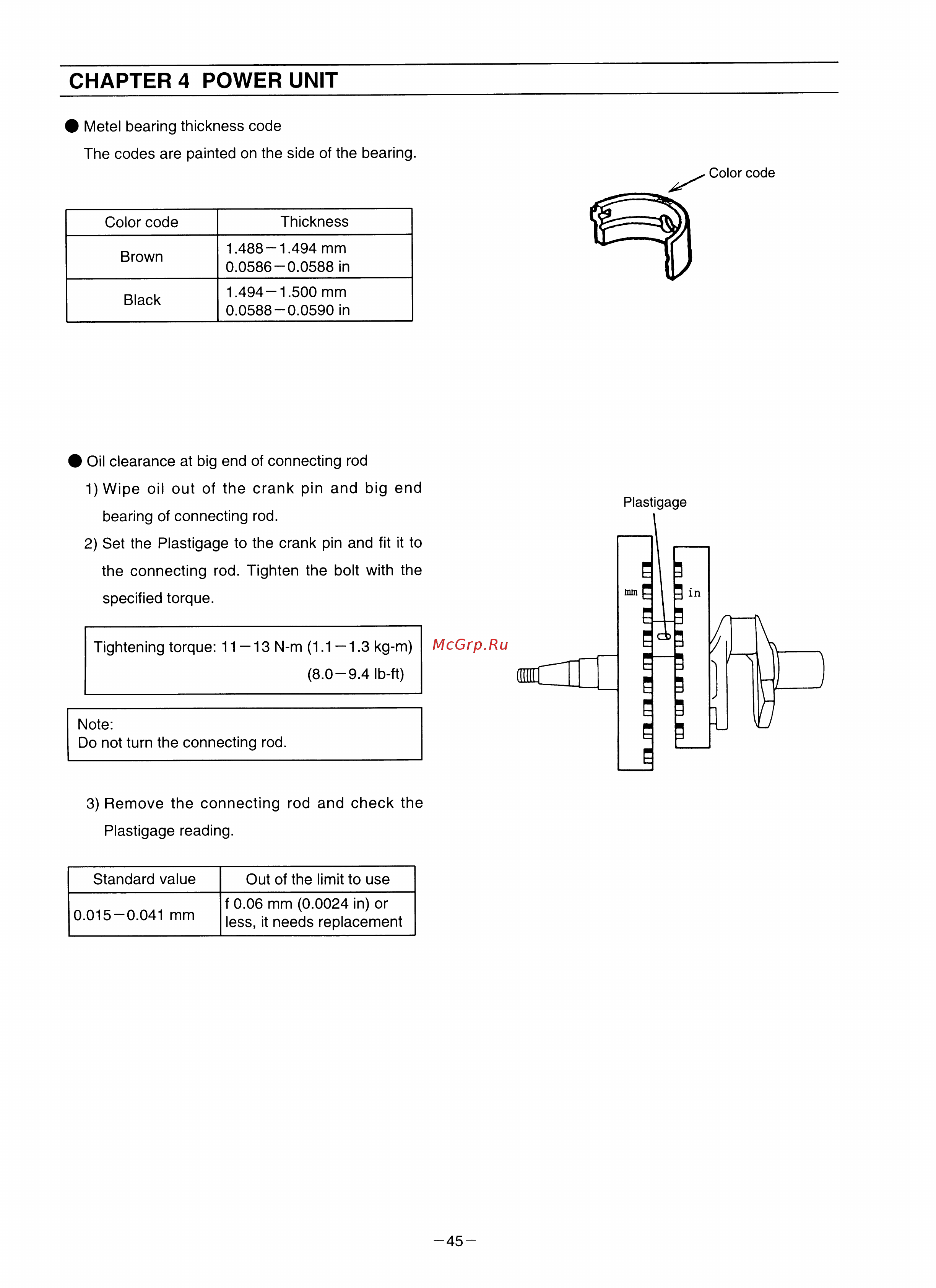 Tohatsu MFS 9.8 A3 [48/84] Chapter 4 power unit