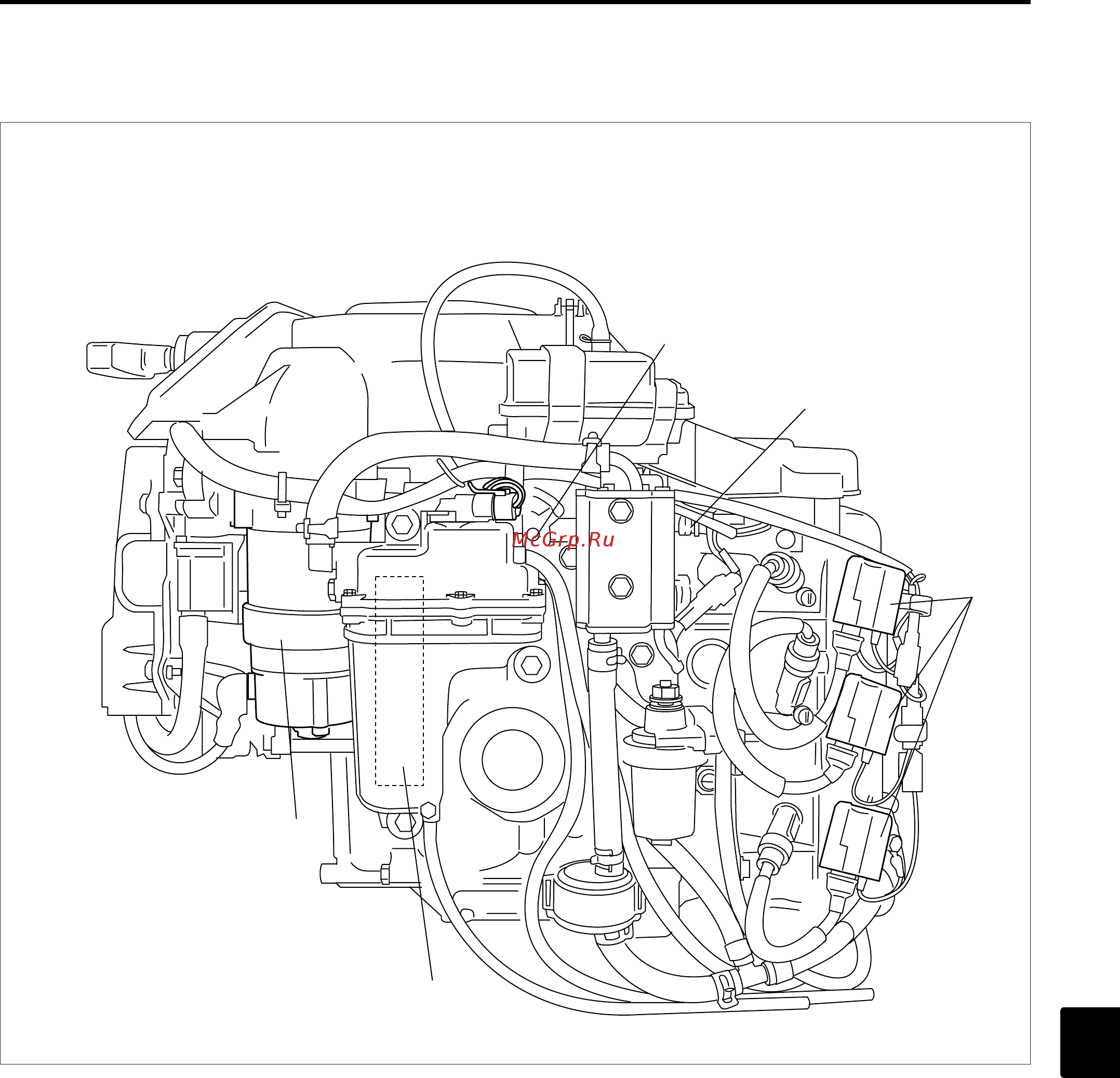 Tohatsu MFS 30 [249/319] Electrical component layout port side view