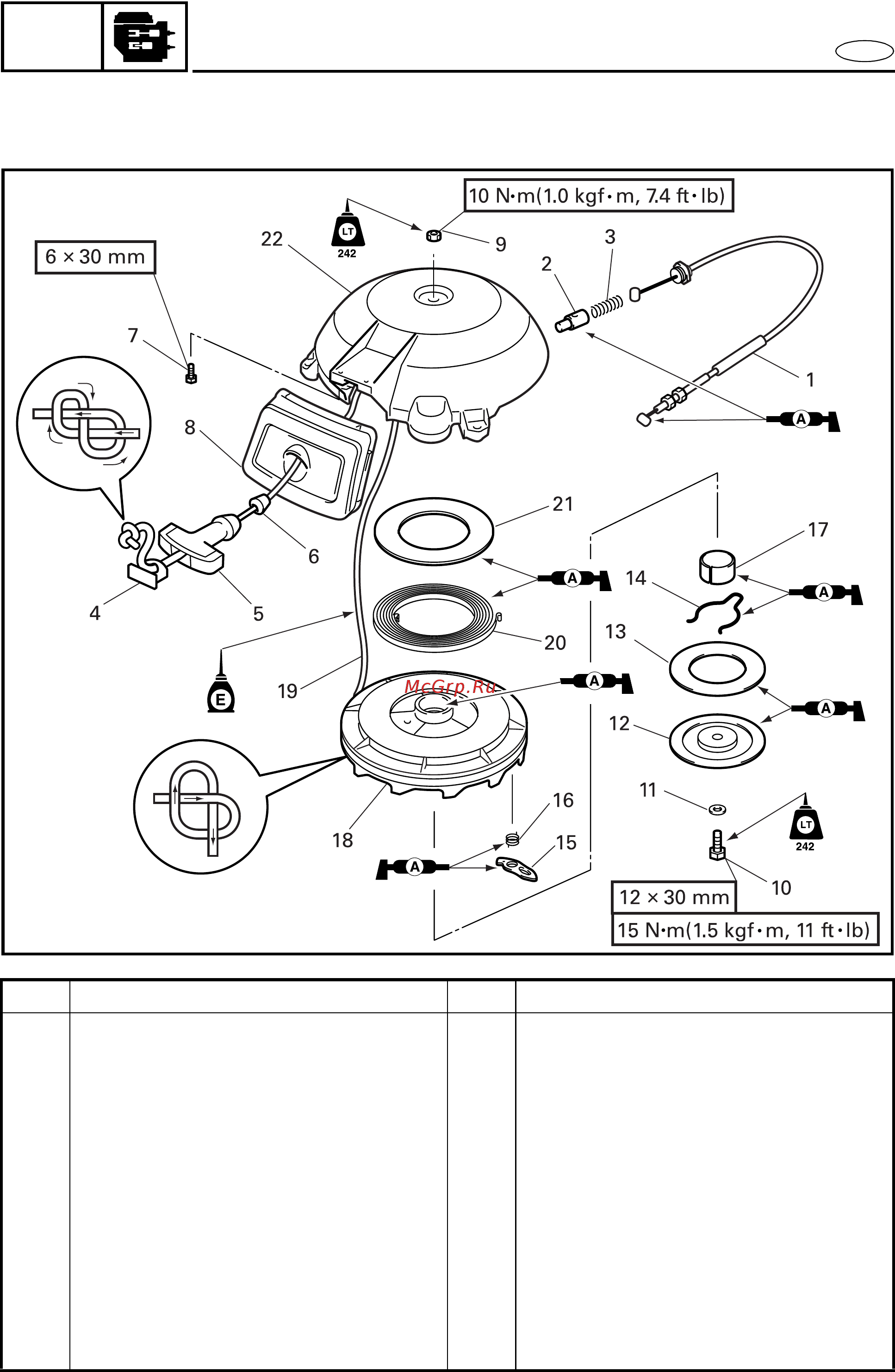 Yamaha 25 BMHS [190/446] Recoil starter