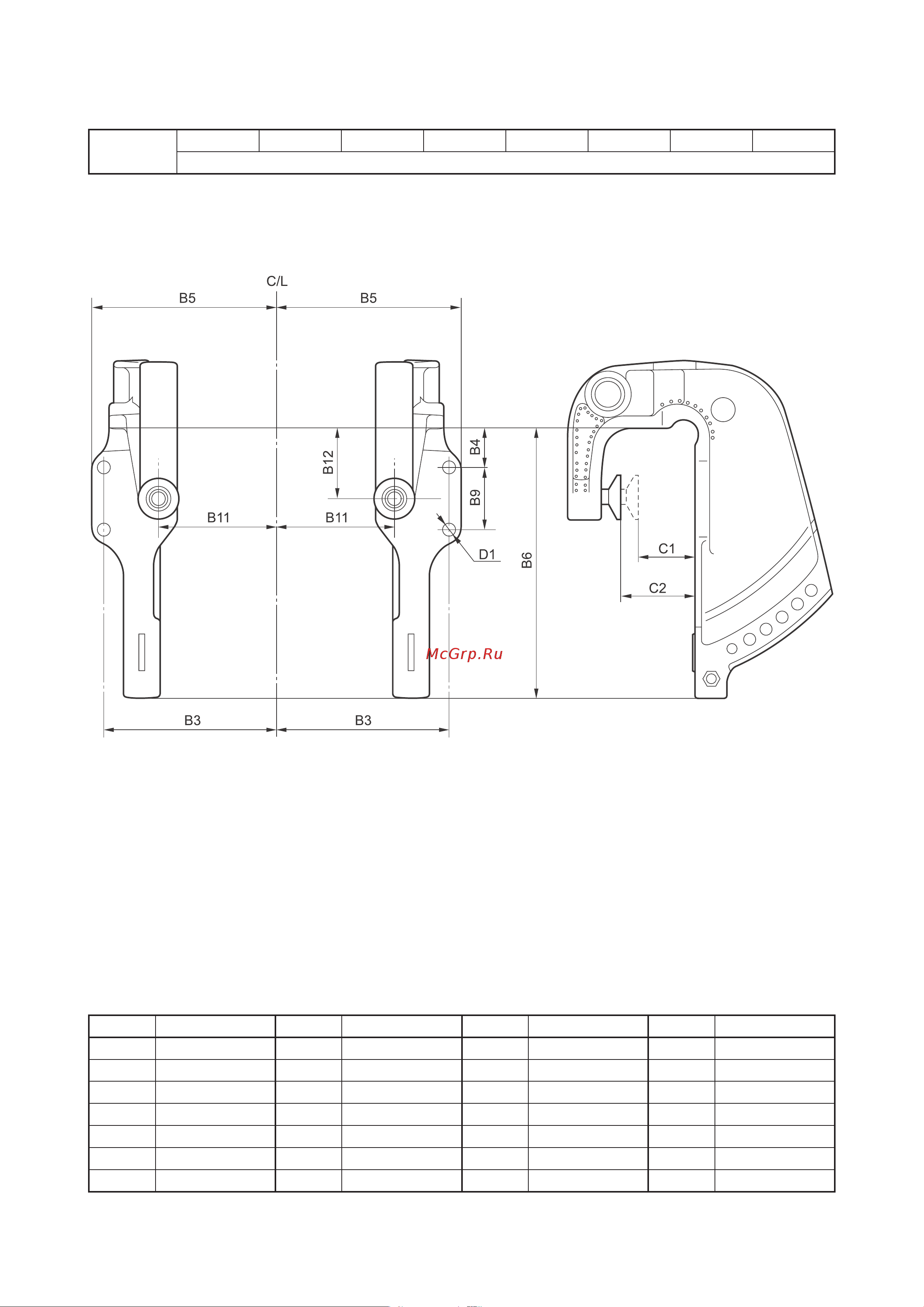 Yamaha F 70 AETL [44/232] Габаритные размеры кронштейна подвесных моторов