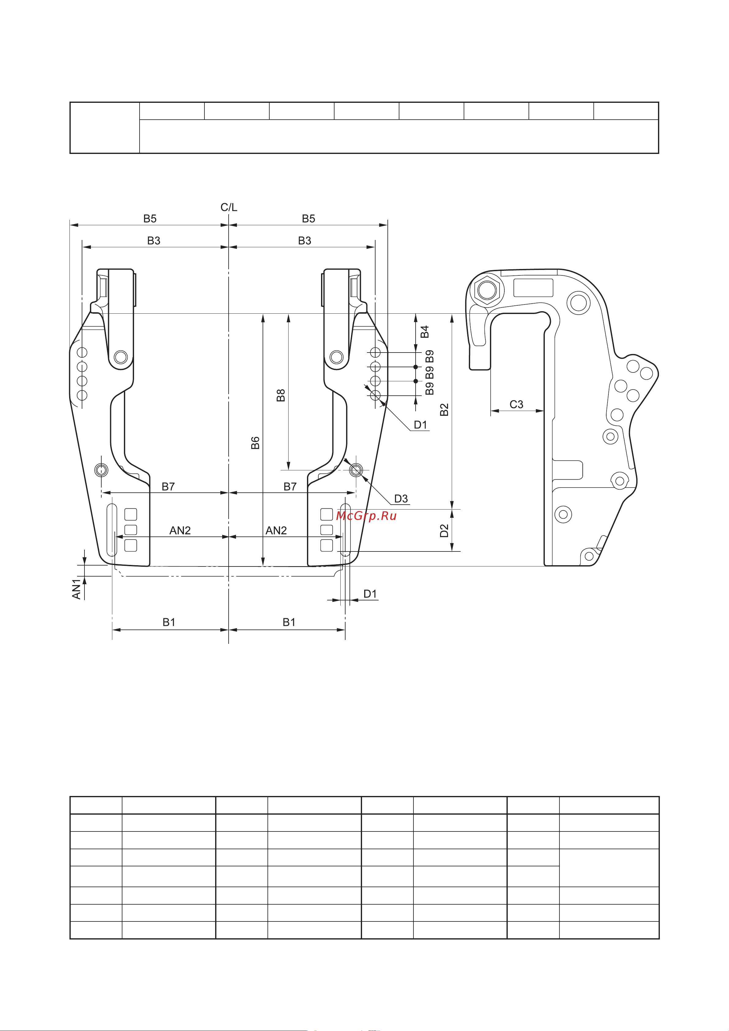 Yamaha F 70 AETL [51/232] Габаритные размеры кронштейна подвесных моторов