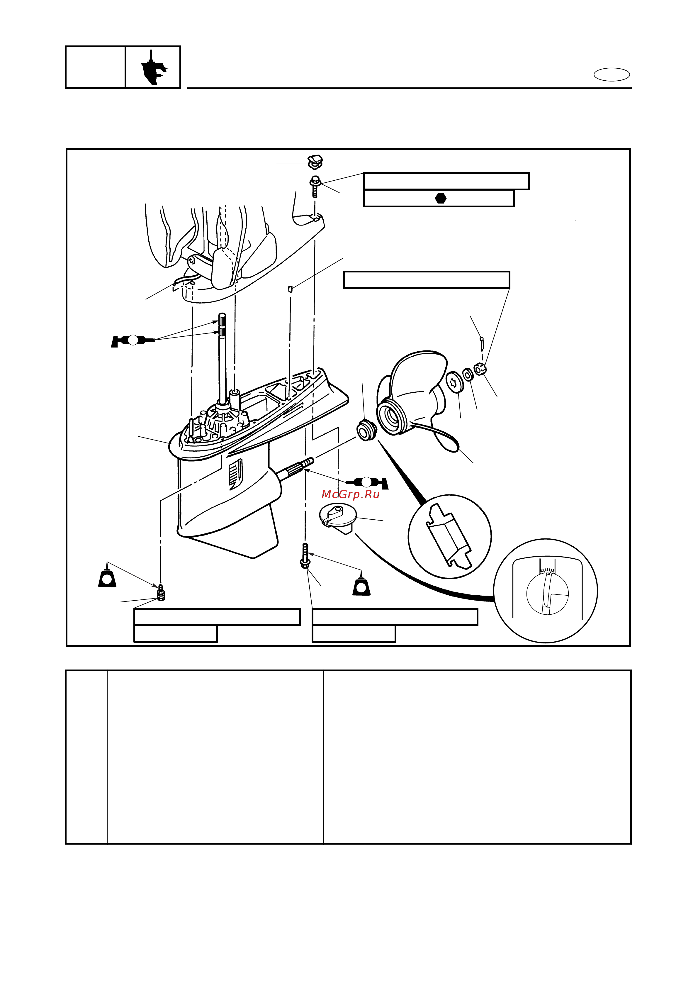 Yamaha FL115A [304/709] Lower unit regular rotation models