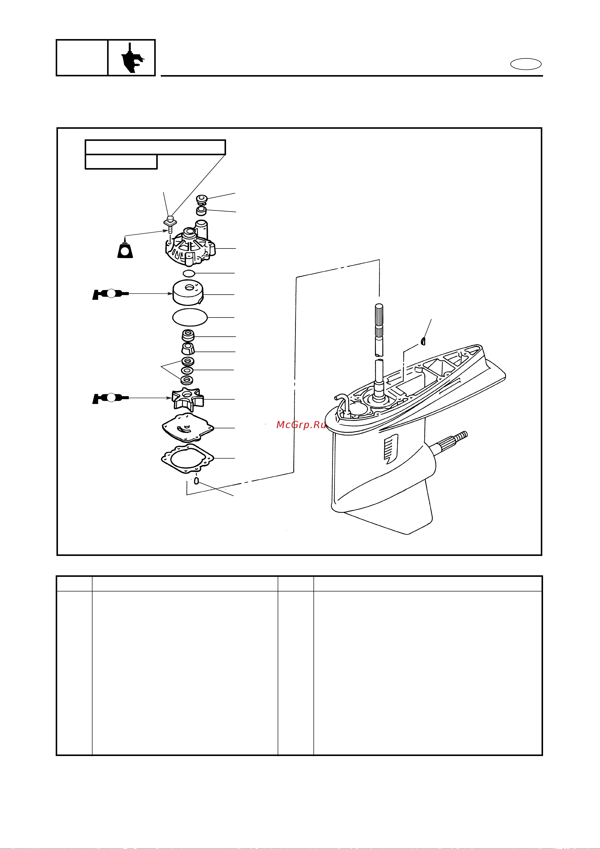 Yamaha FL115A [308/709] Water pump regular rotation models