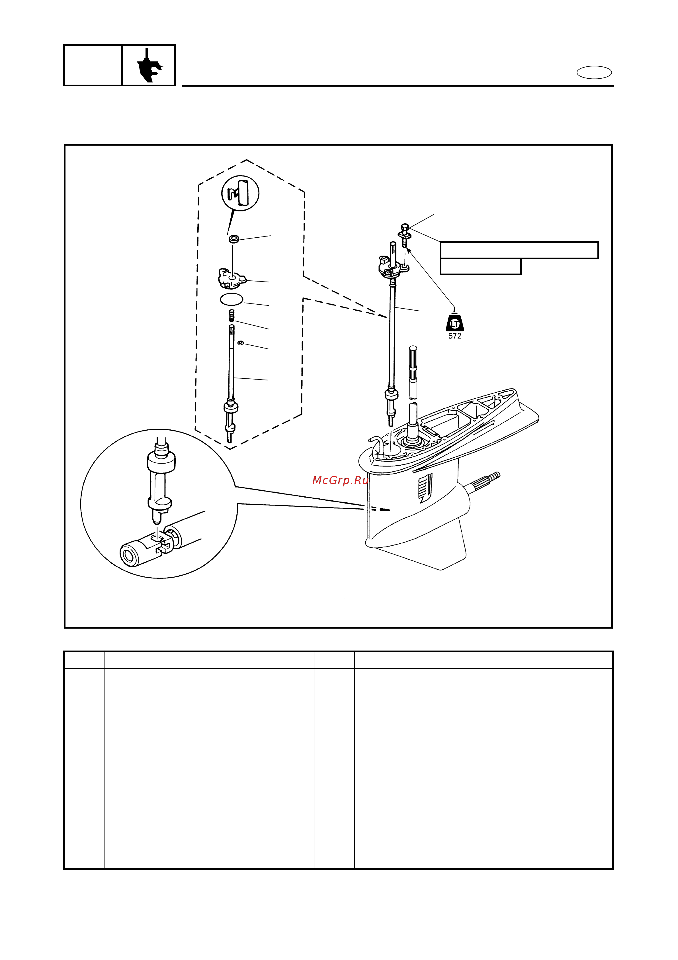 Yamaha LF115Y [314/709] Shift rod assembly regular rotation models