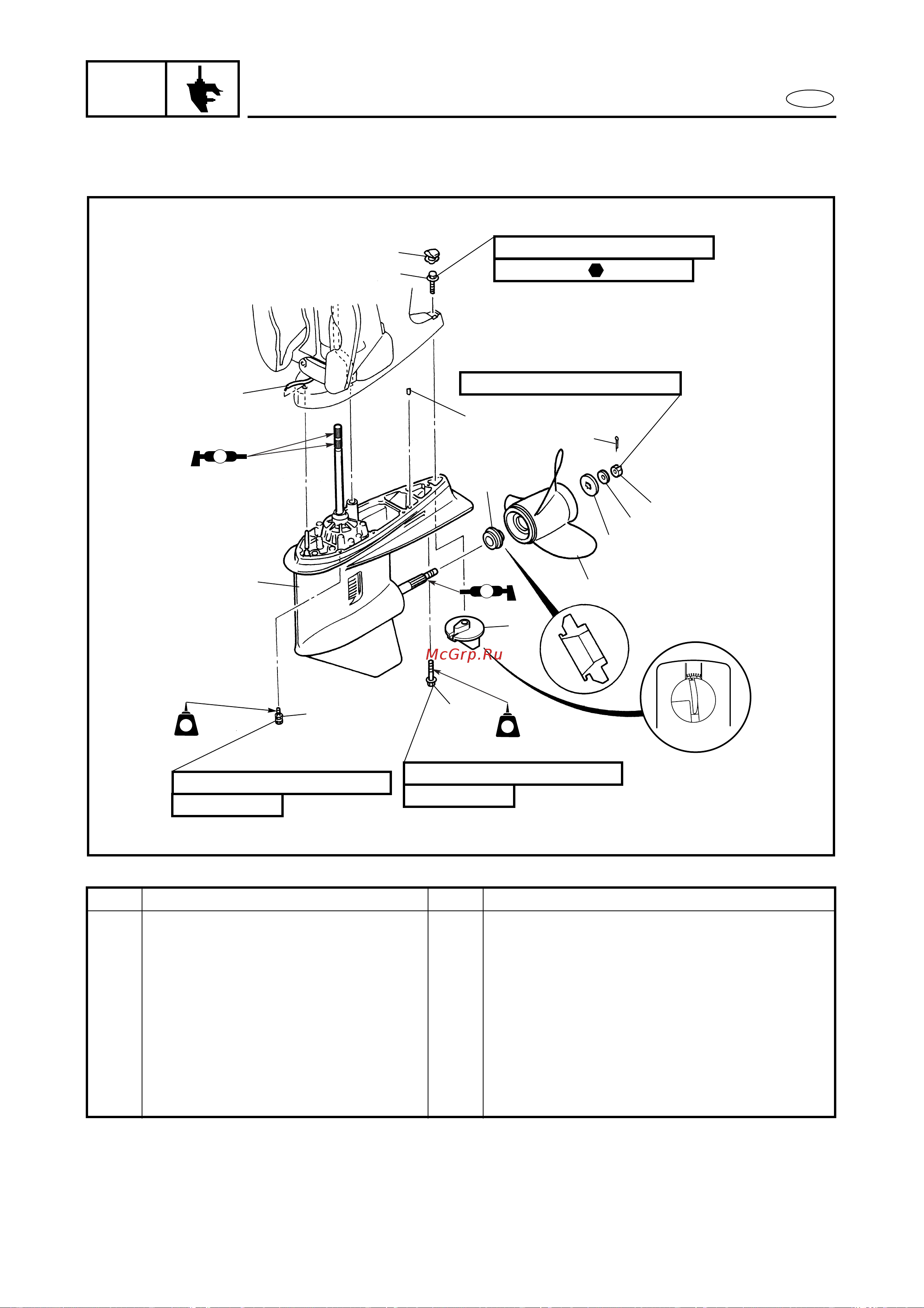 Yamaha F115 AETL [354/709] Lower unit counter rotation models
