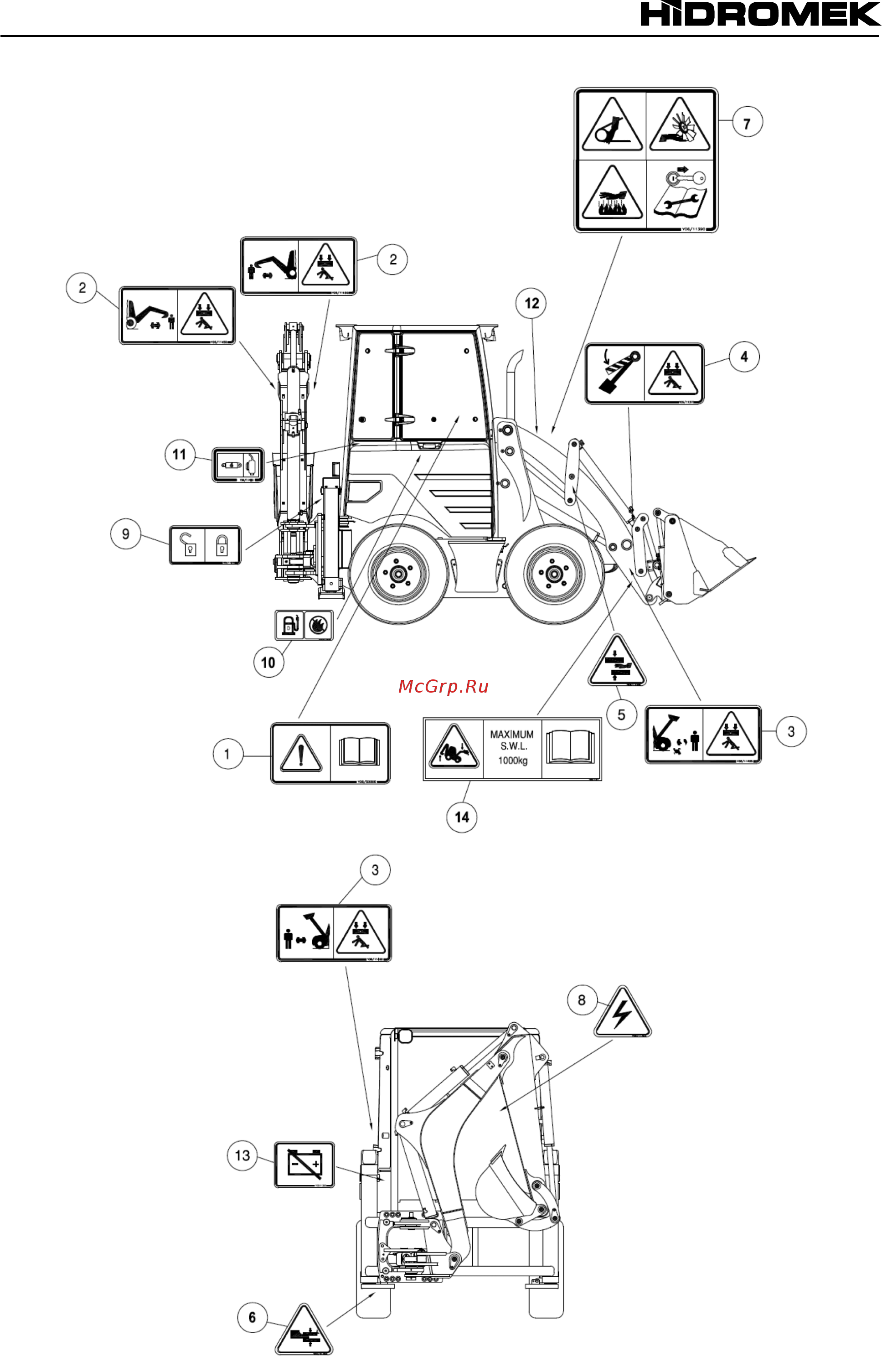 Hidromek HMK 62SS [31/141] Техника безопасности