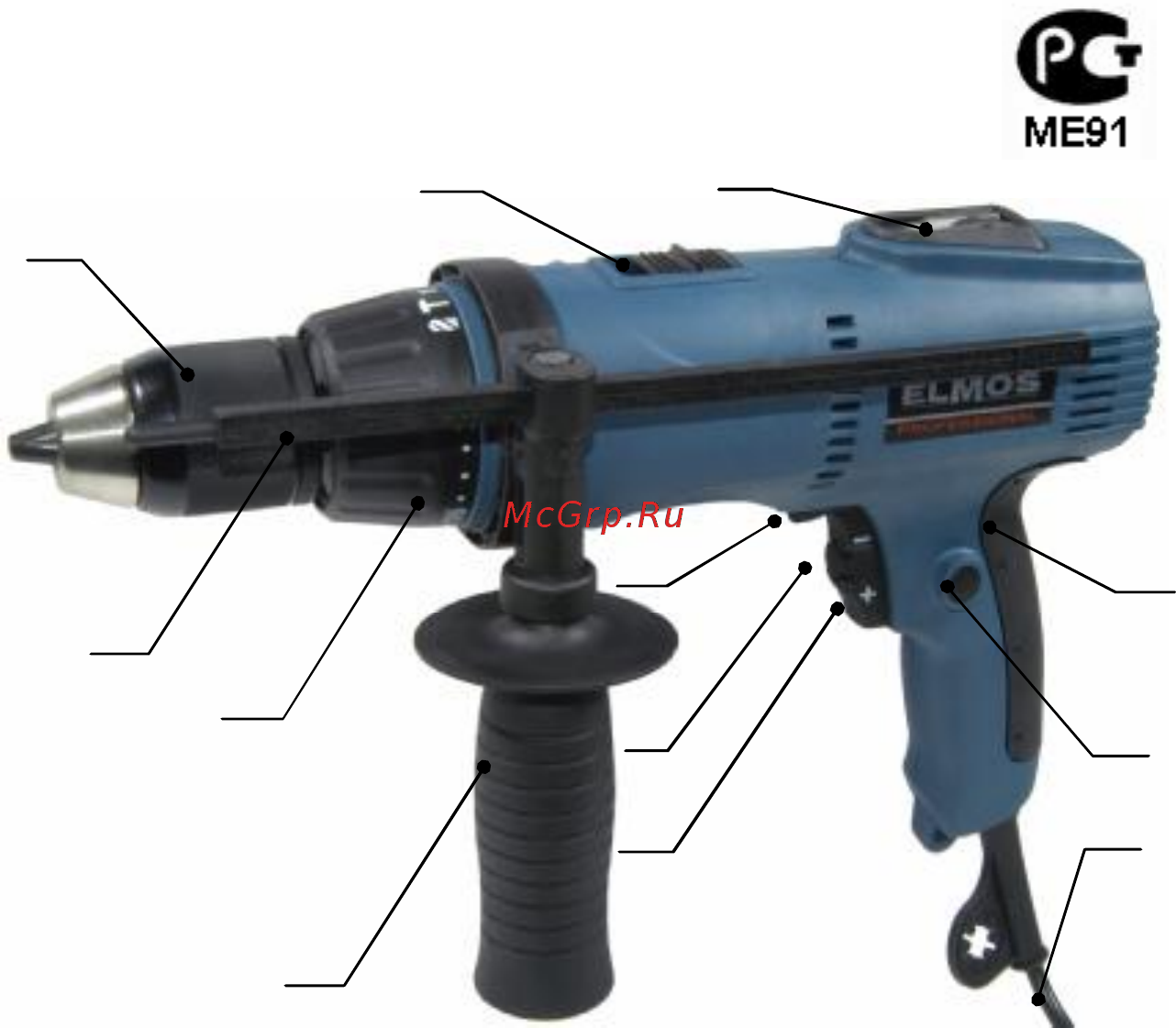 Elmos ESR723C Инструкция по эксплуатации онлайн