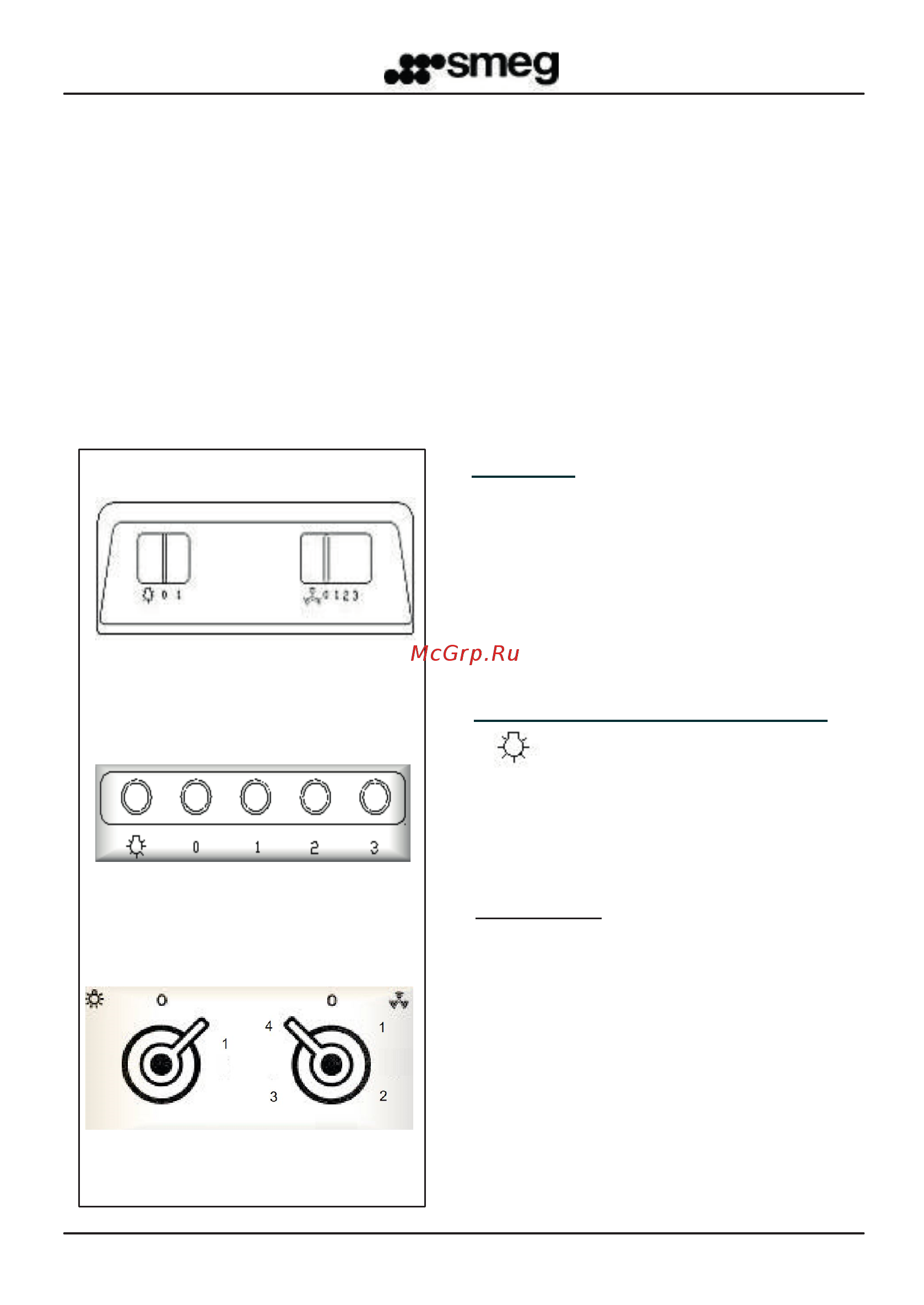 Smeg KSE59RA [5/10] Инструкции по эксплуатации