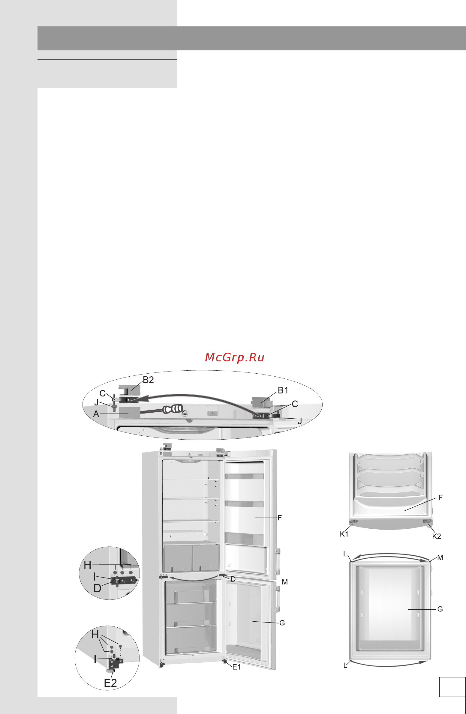 Smeg FA860PS [11/40] Изменение направления открывания дверцы