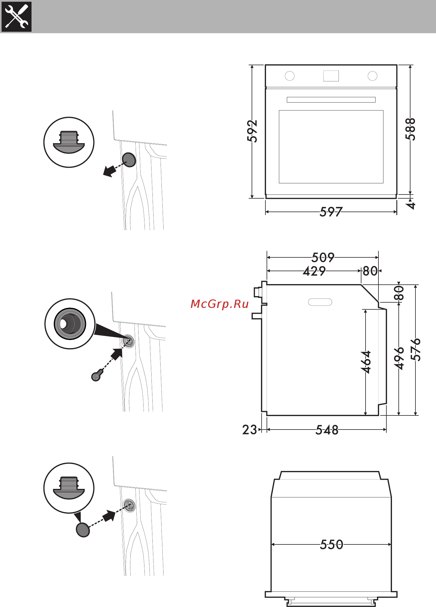 Smeg SF6381X [28/30] Монтаж