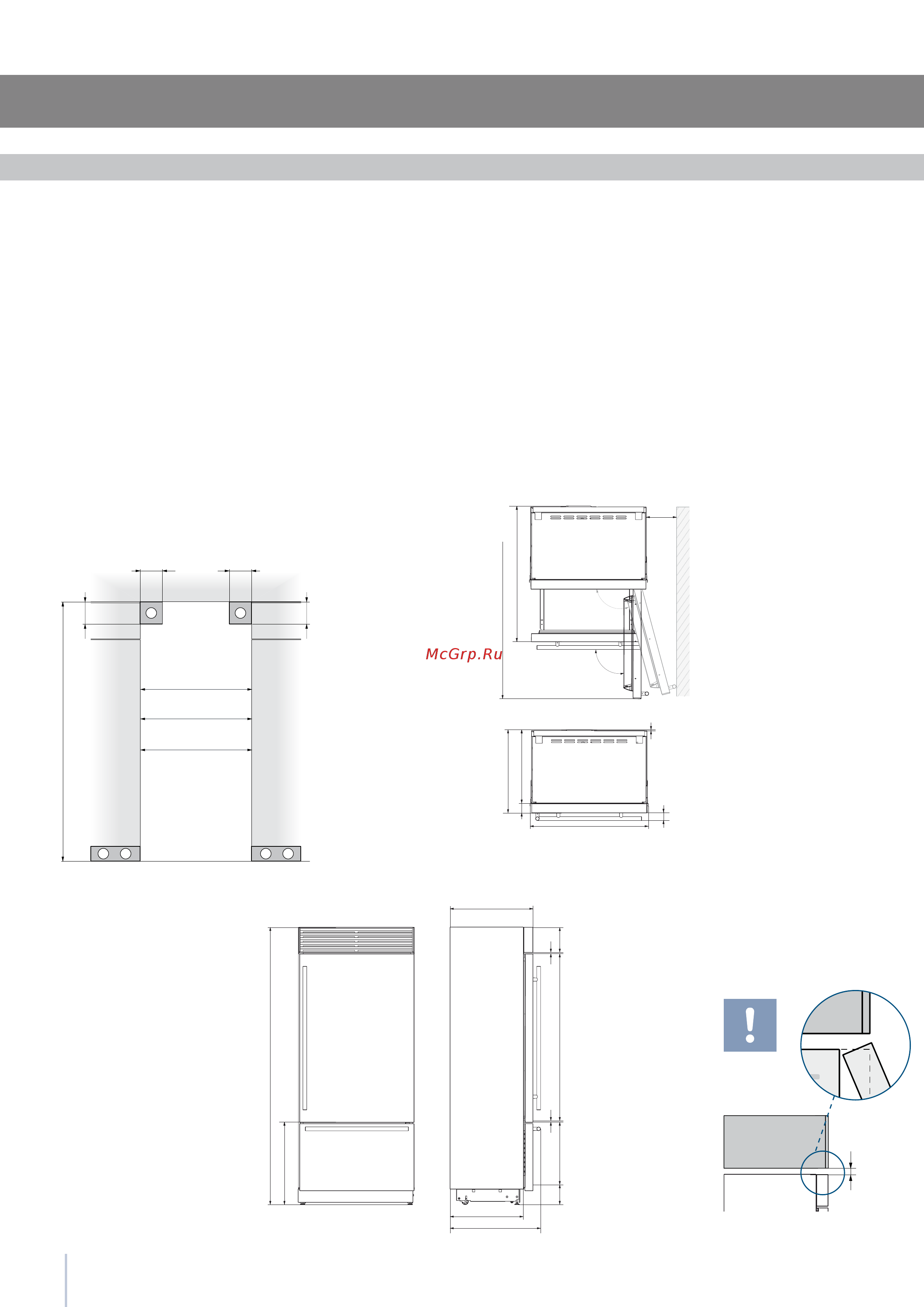 Smeg RF376RSIX [40/68] Характеристики проема для установки серии free standing