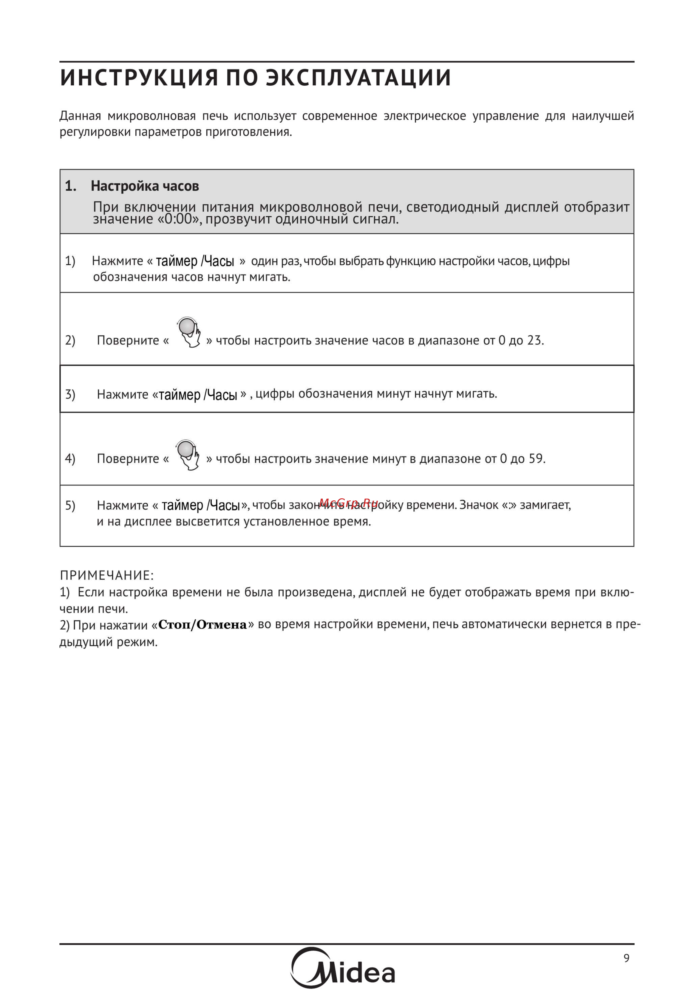 Midea AG820BJU-WH [9/23] Инструкция по эксплуатации
