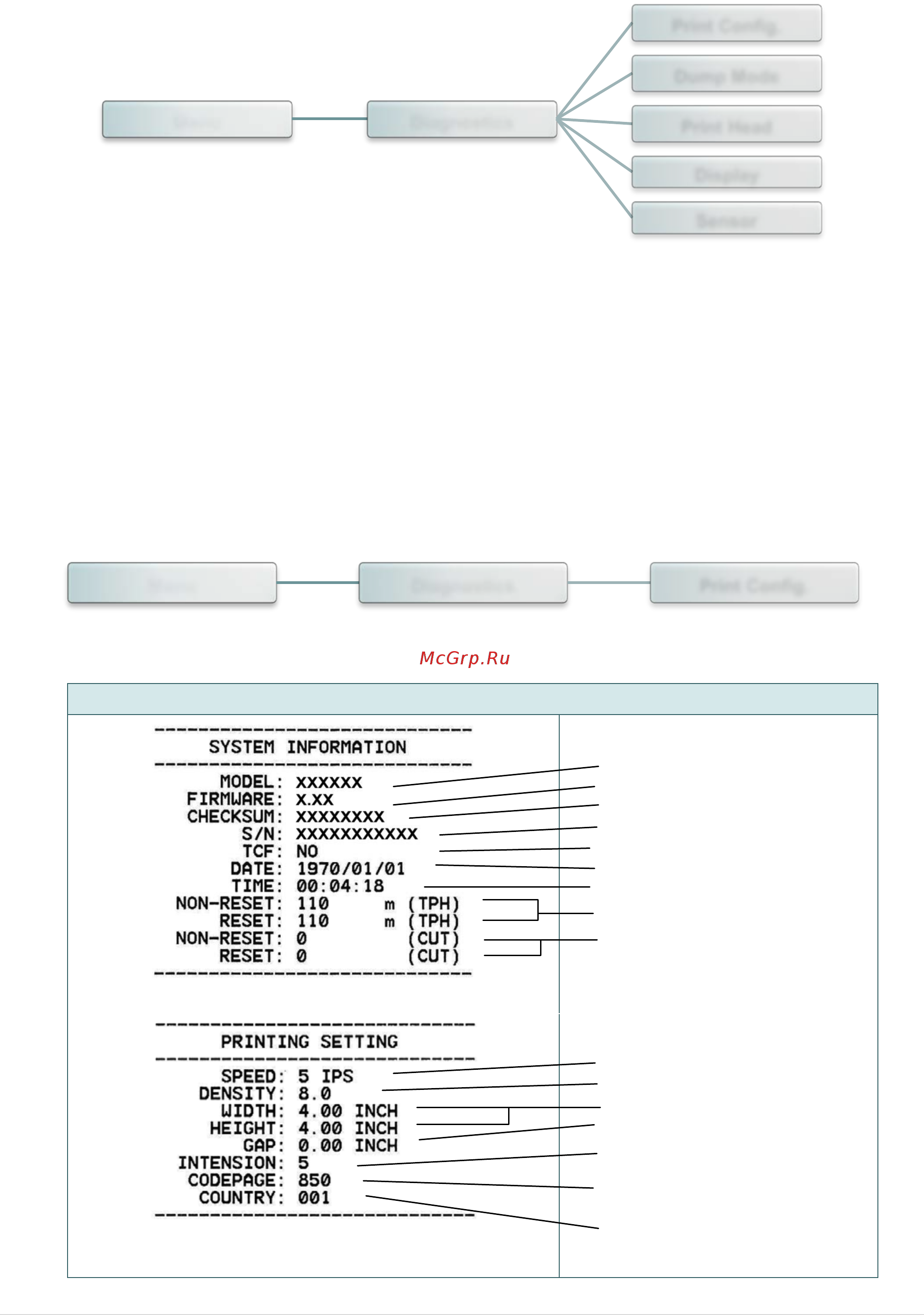 TSC TC200 [61/73] Print config печать конфигурации