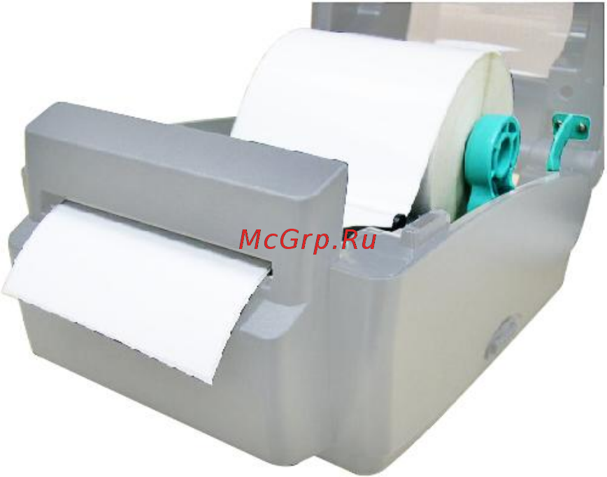 TSC TTP-244CE [23/49] Заправка носителя в режиме резака дополнительно