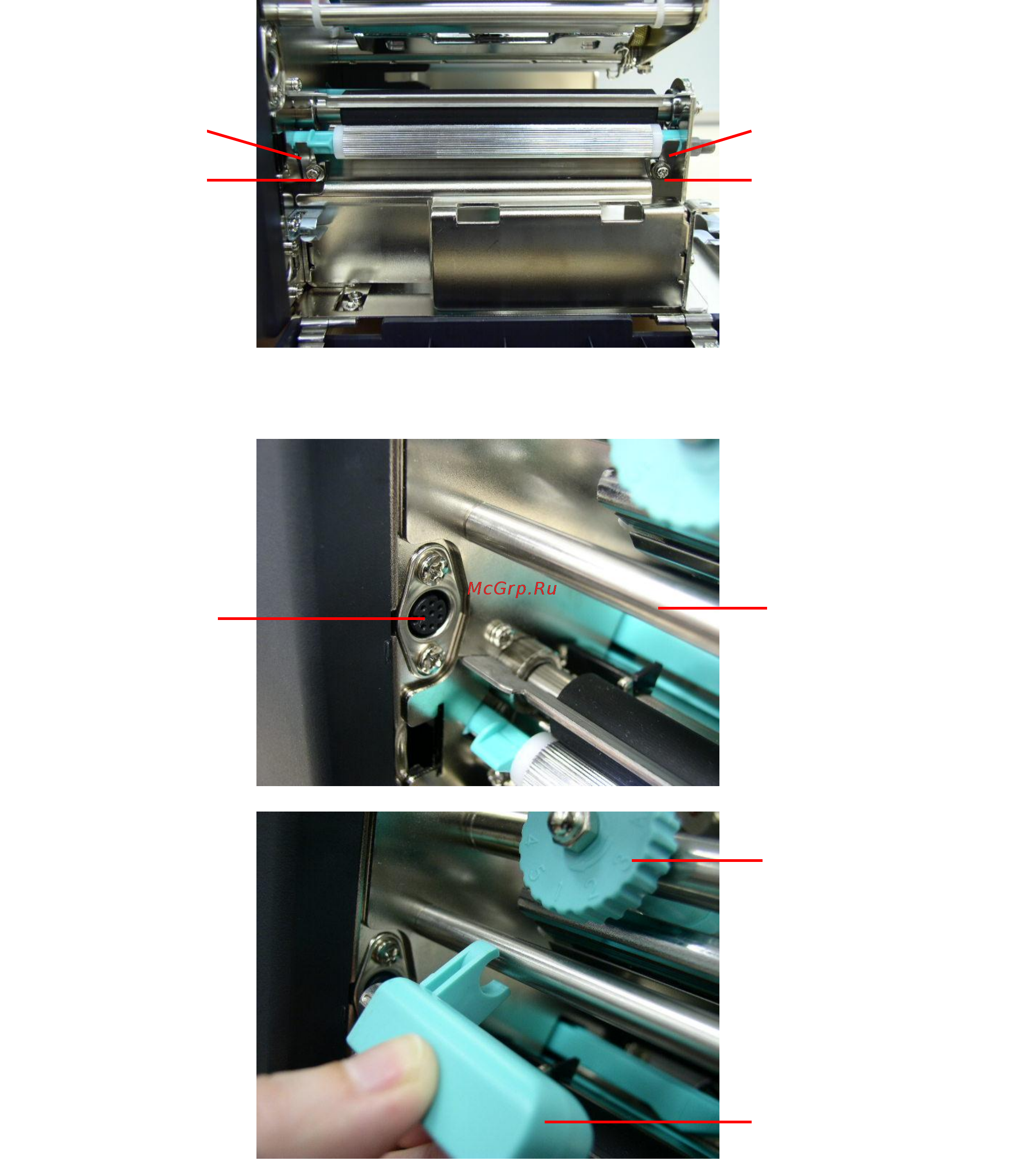 TSC TTP-246M [18/33] Hook the peel off sensor on the bar which is near by the peel off sensor connector plug in the peel off sensor assembly to the connector
