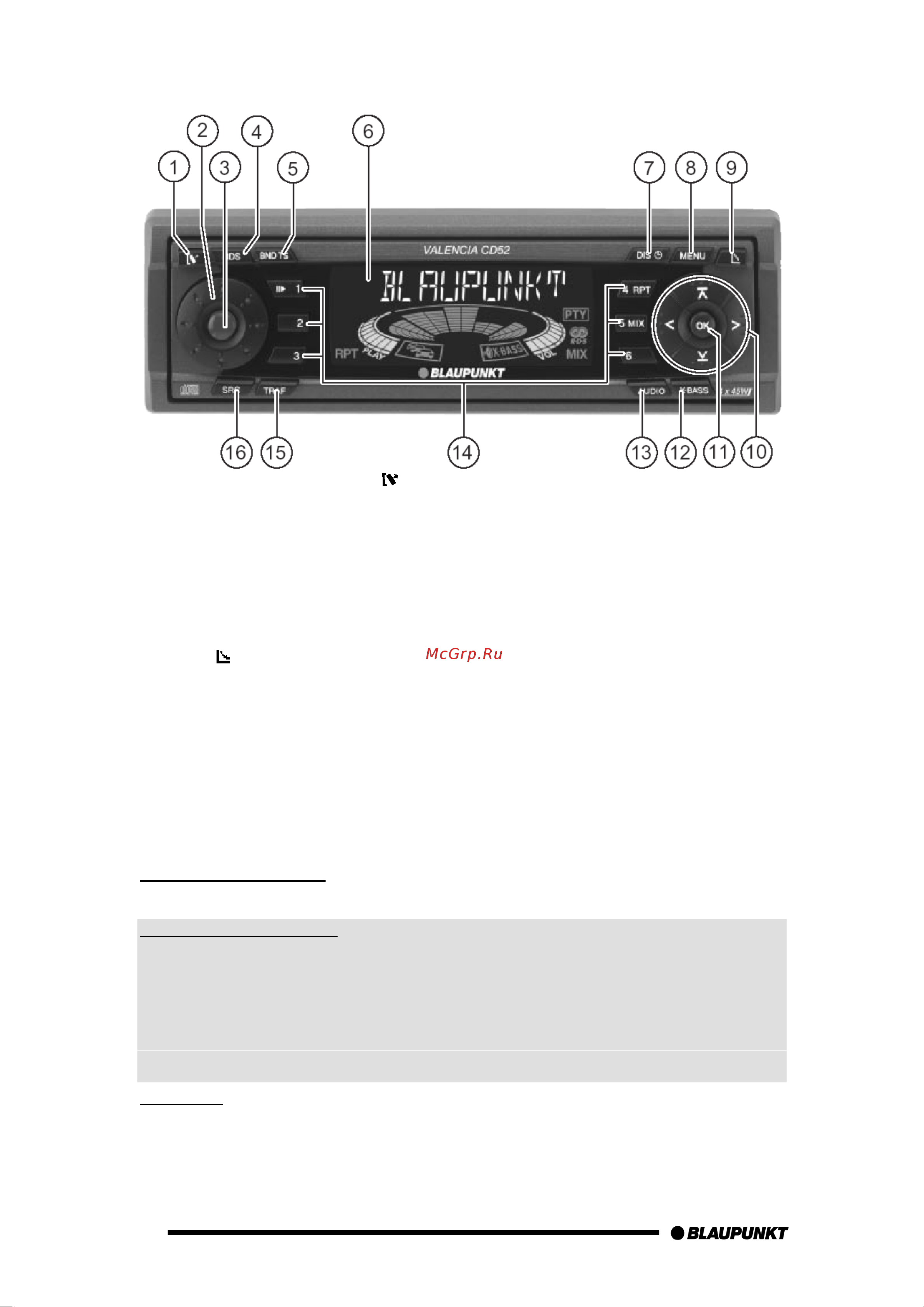 Blaupunkt Valencia CD52 [2/13] Установка