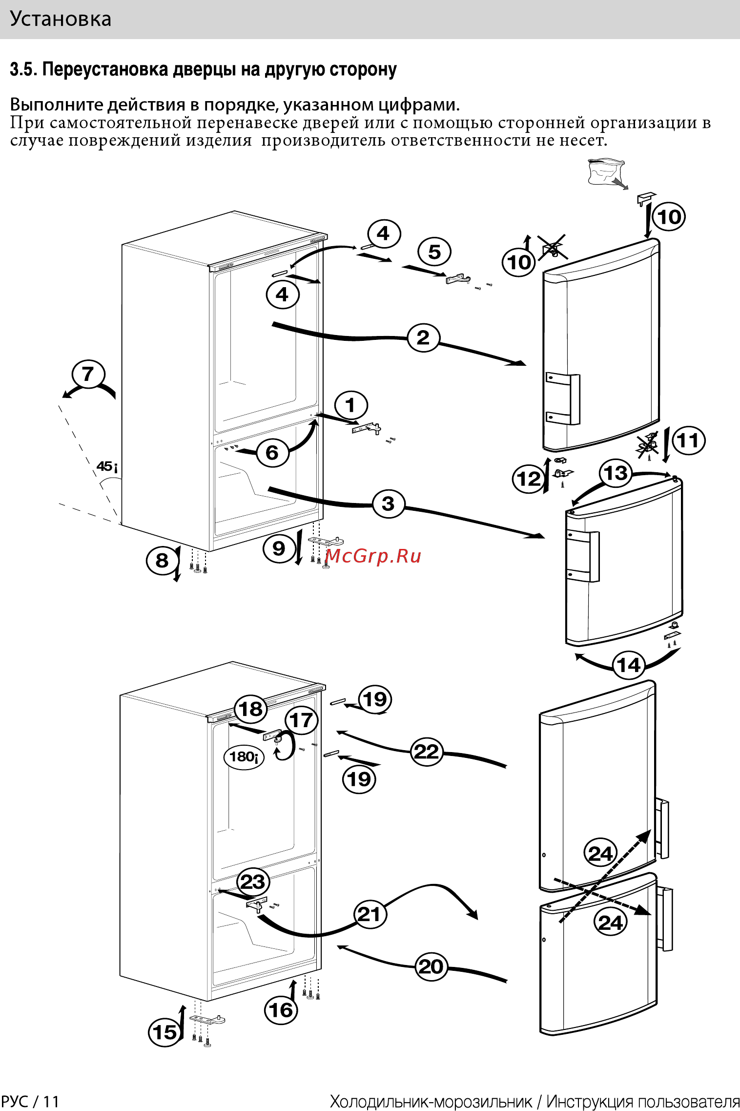 Beko RCNK321K00W Белый [11/44] Выполните действия в порядке указанном цифрами