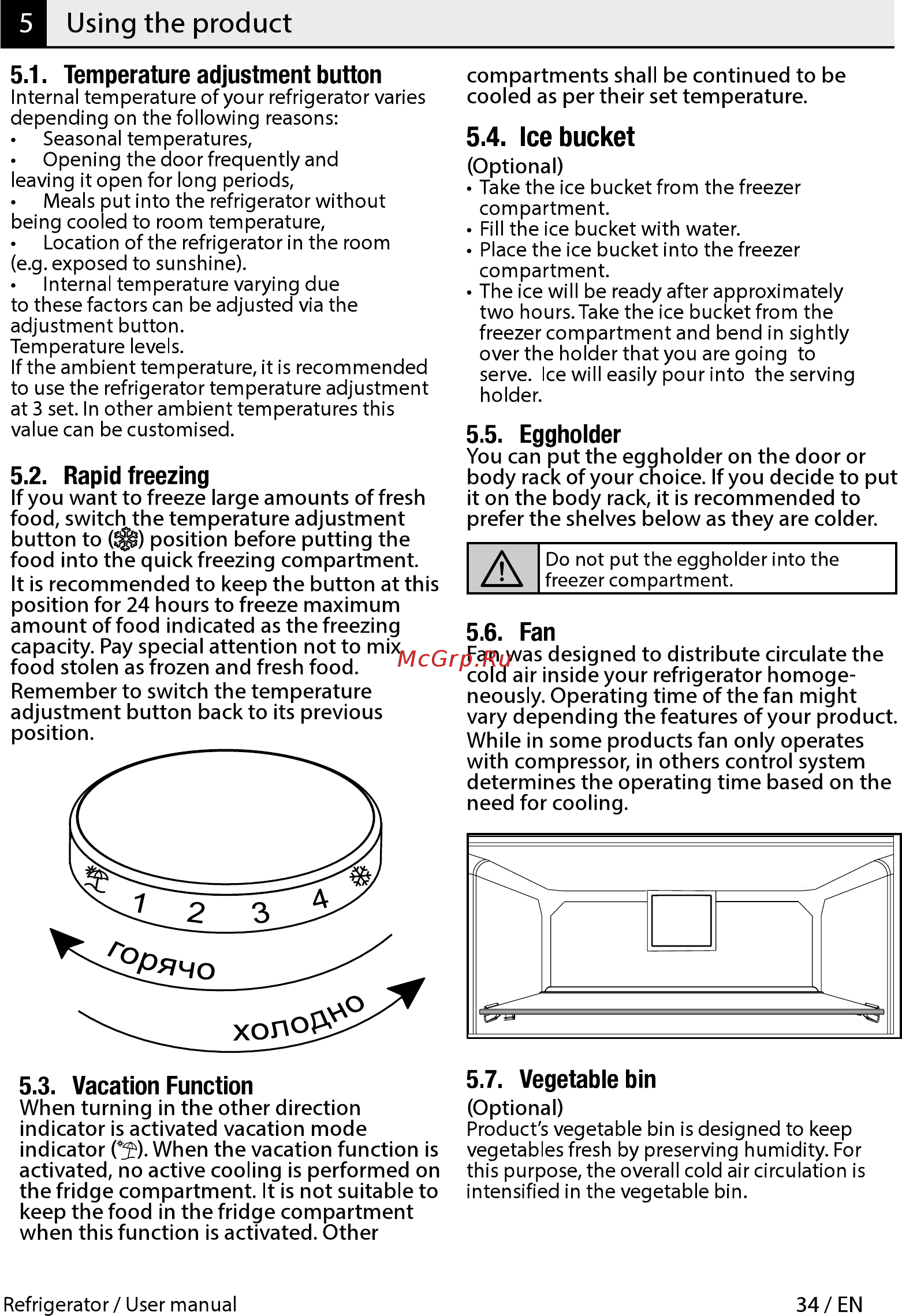 Beko RCNK321K00W [34/44] Using the product