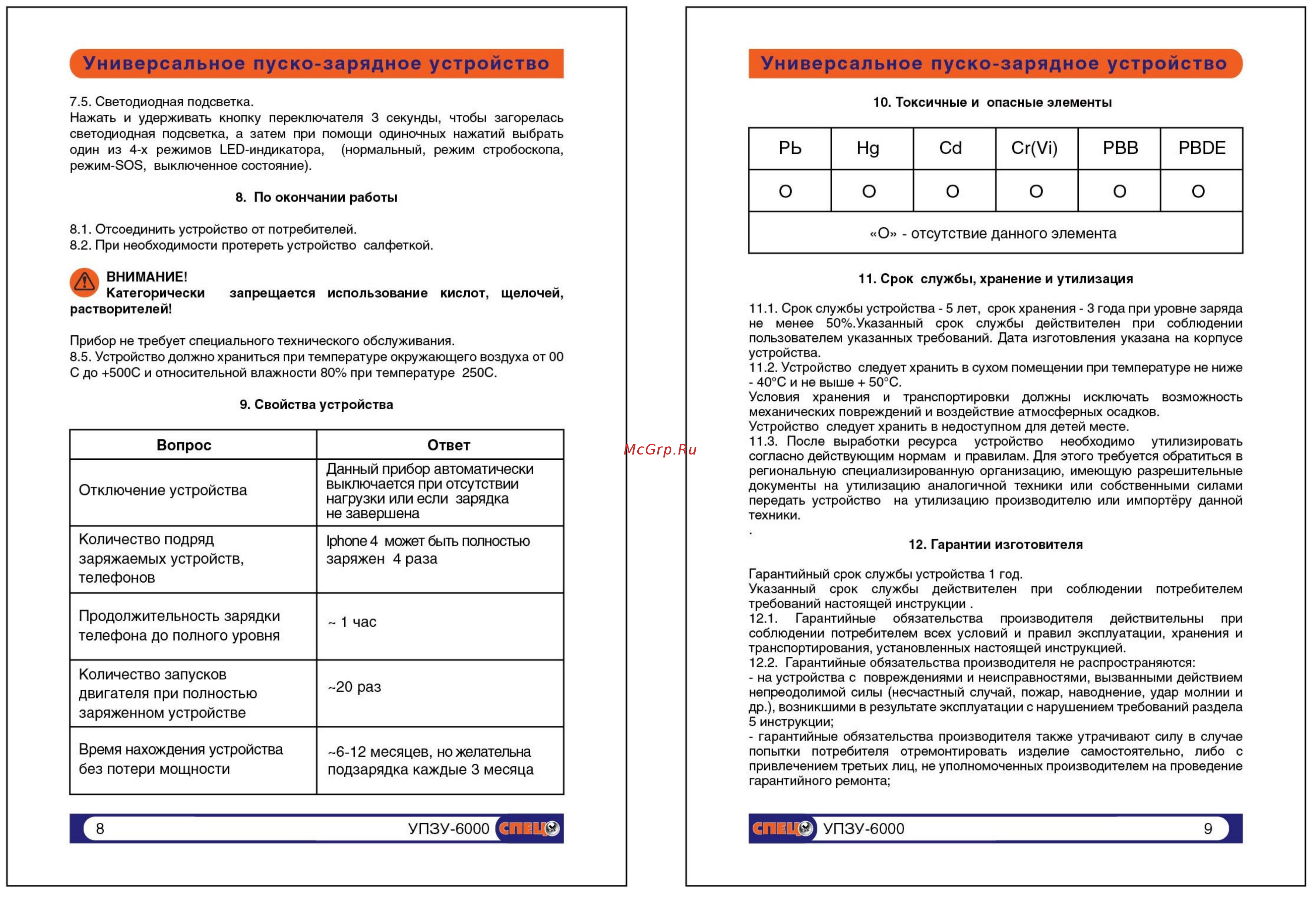 Спец упзу-6000 [5/6] Паспорт упзу6000_8 9