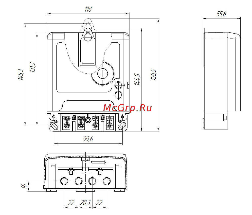 Тайпит нева мт 113 as 1ф e4p 5-60a 16 регион татарстан 6115541 [25/28] Установочные размеры счётчиков нева мт 11x