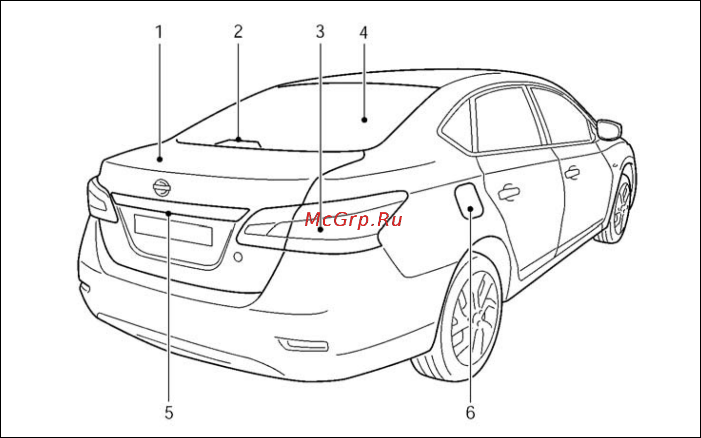 Nissan Sentra [10/232] Задняя часть кузова автомобиля