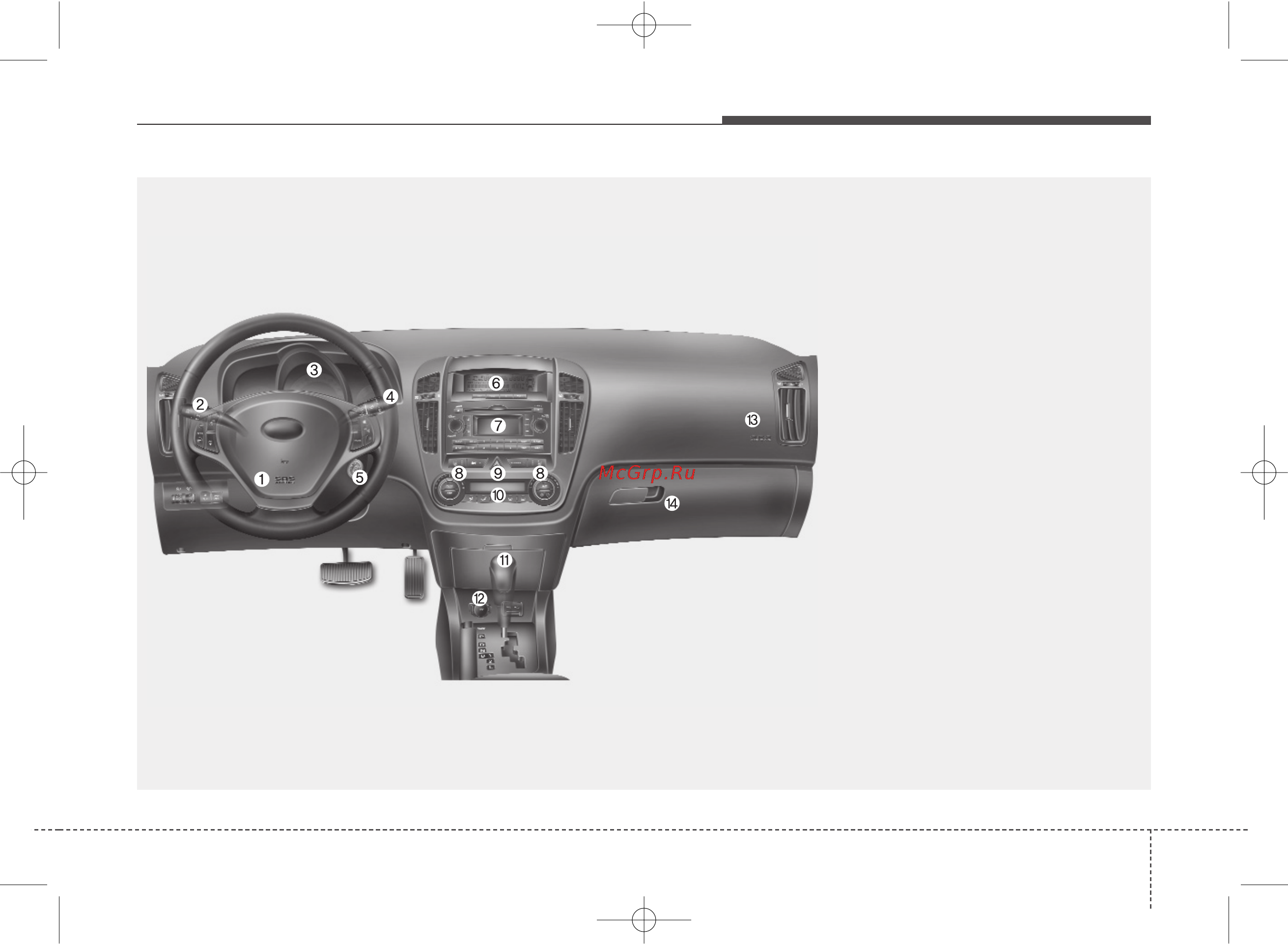 Kia ceed sw 2006-2009 [9/385] Перечень оборудования щитка приборов