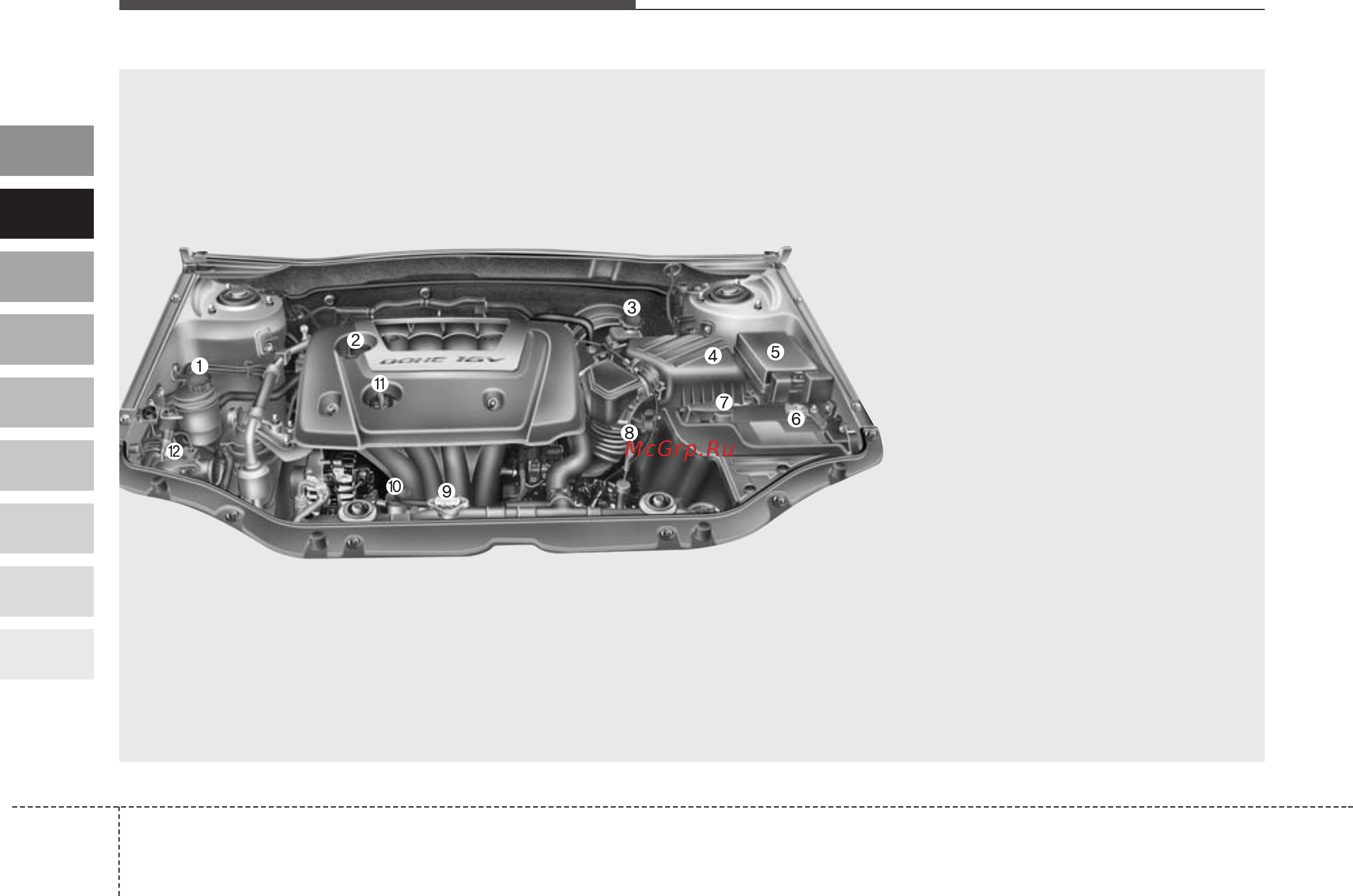 Kia Cerato 2004-2009 [10/355] Область двигателя