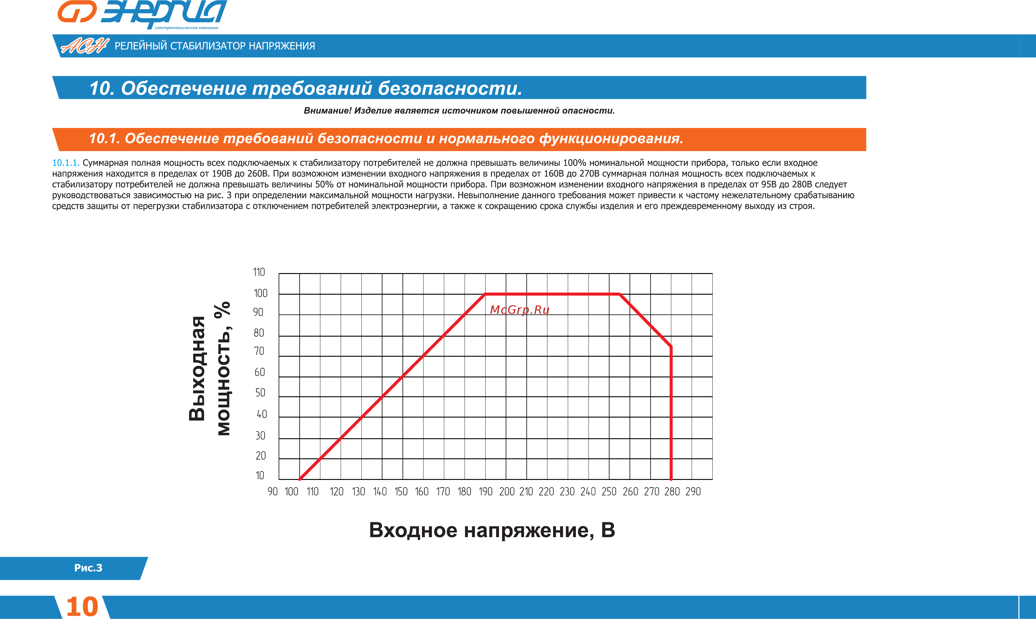 Энергия асн-1000 е0101-0124 [11/26] Входное напряжение в