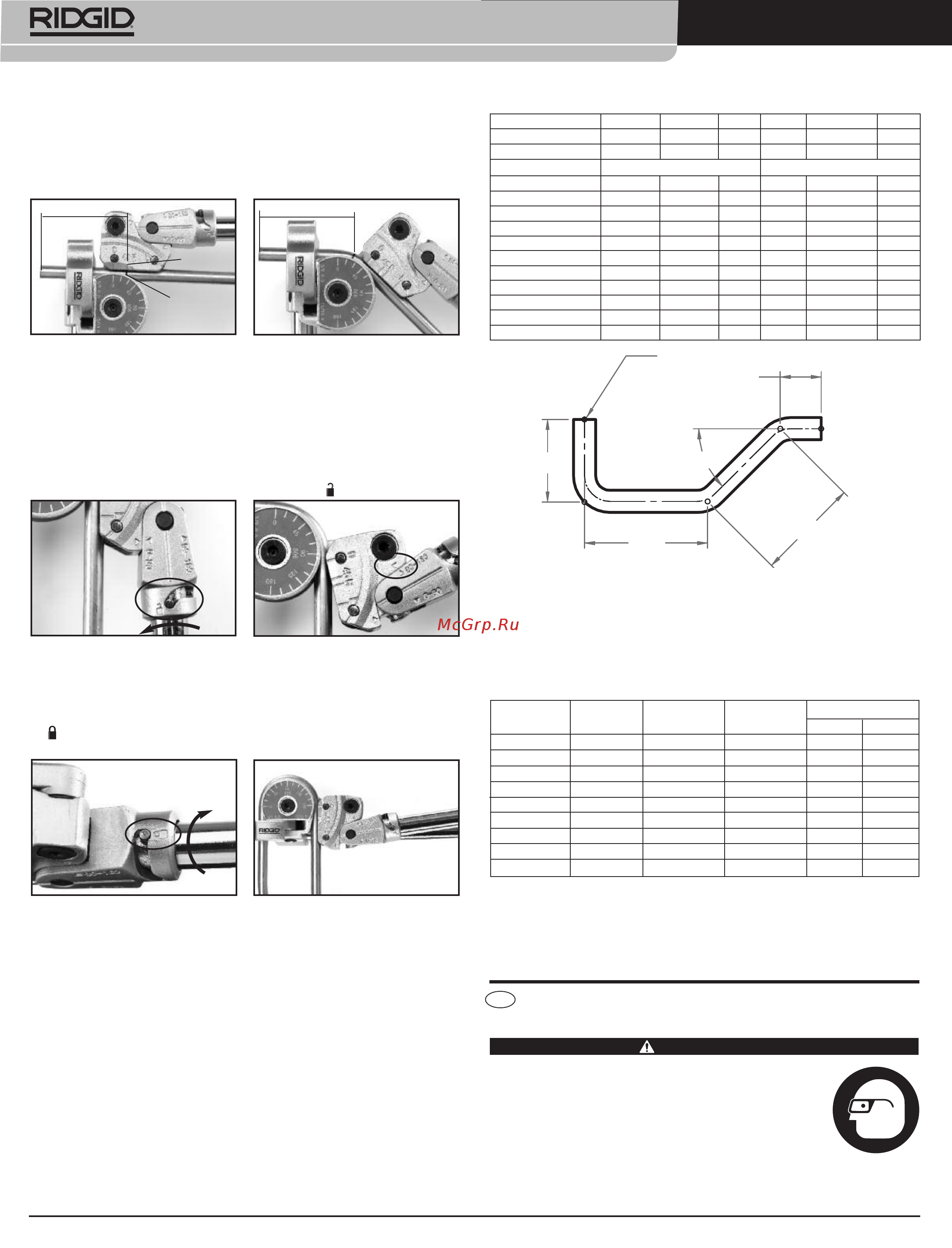 Ridgid 610M 38058 [4/15] Tableau de calcul de longueur