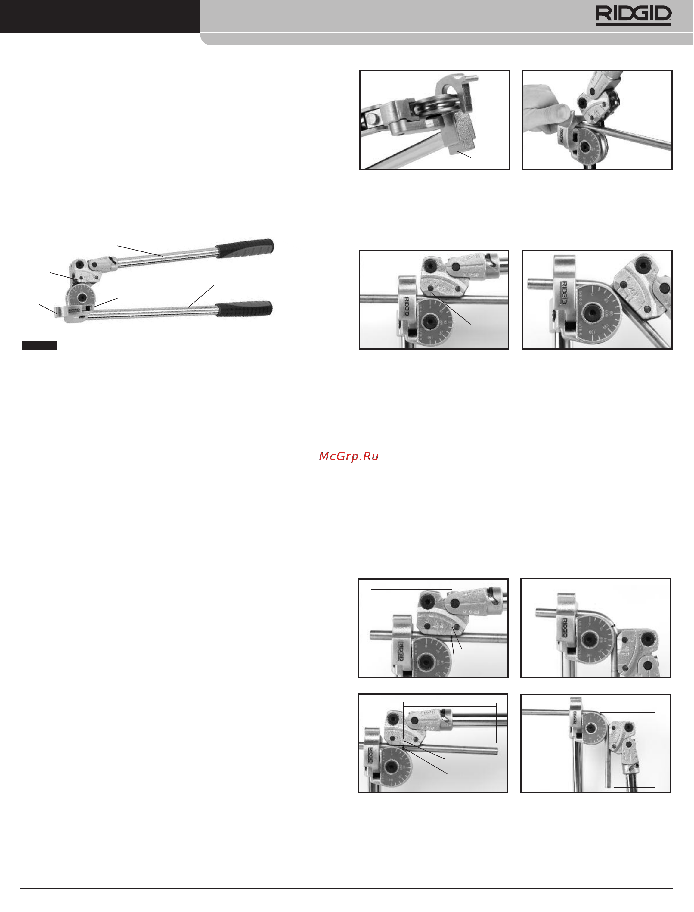Ridgid 610M 38058 [5/15] Hand tube bender instruction sheet
