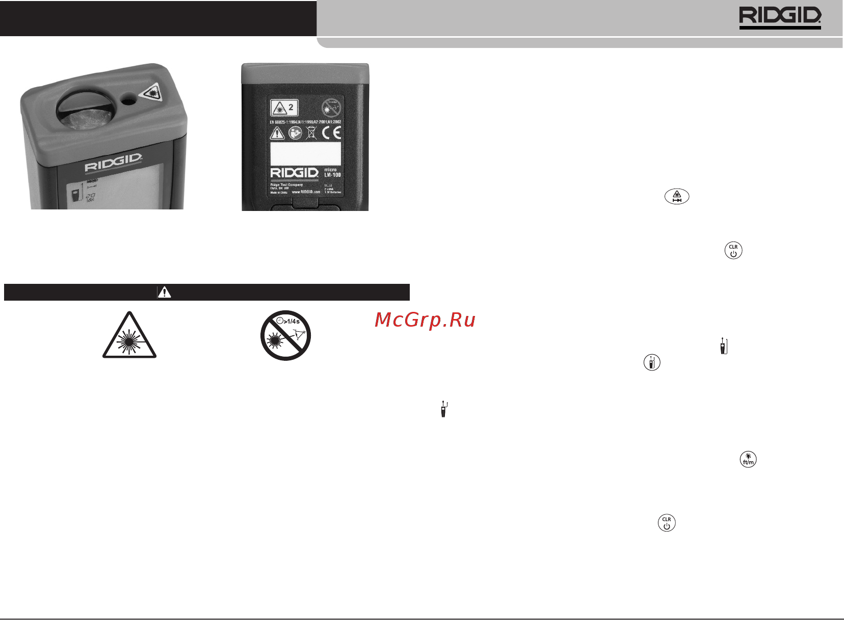 Ridgid LM-100 micro 36158 [11/318] Set up and operation