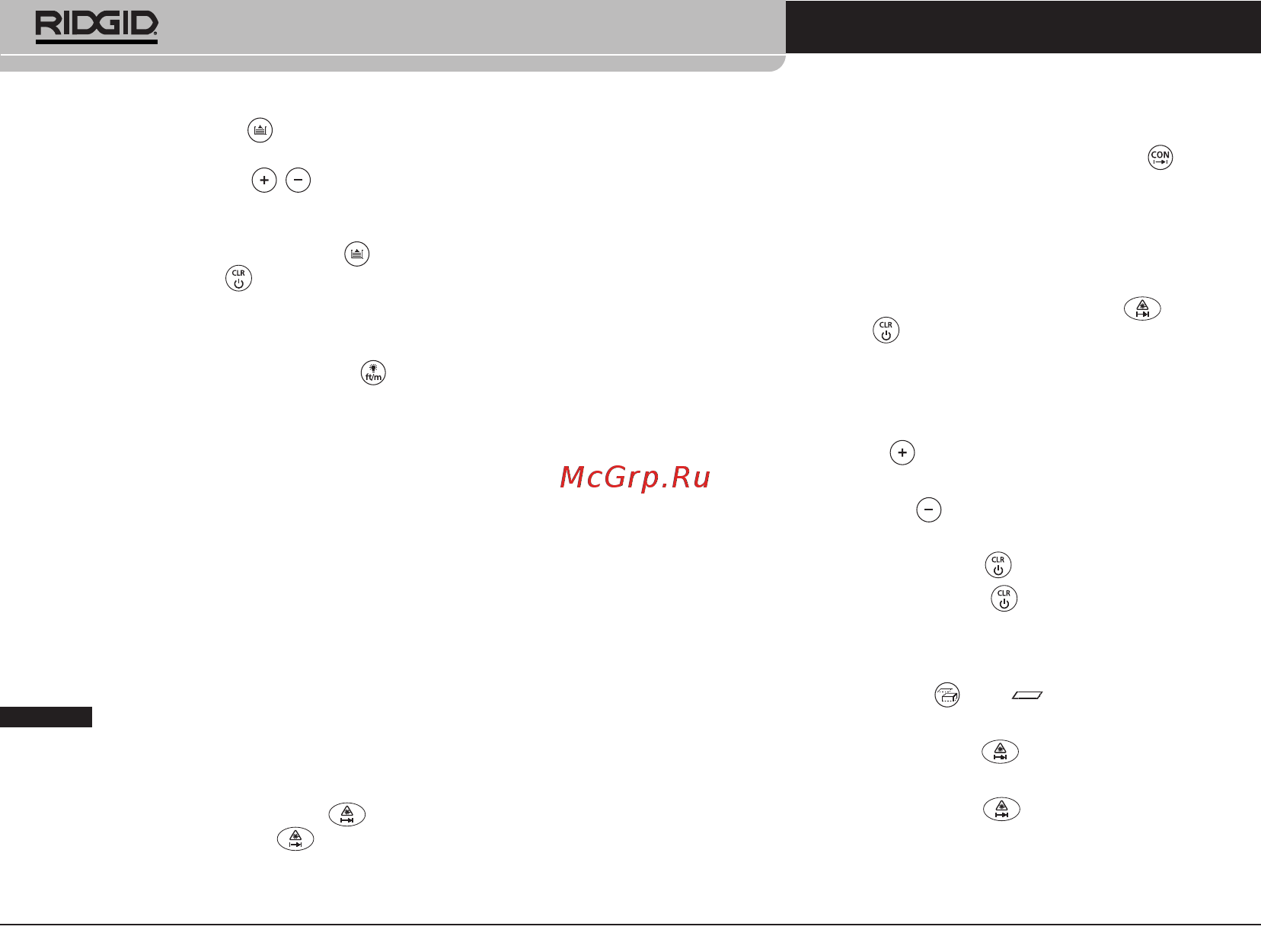 Ridgid LM-100 micro 36158 [12/318] Measurements