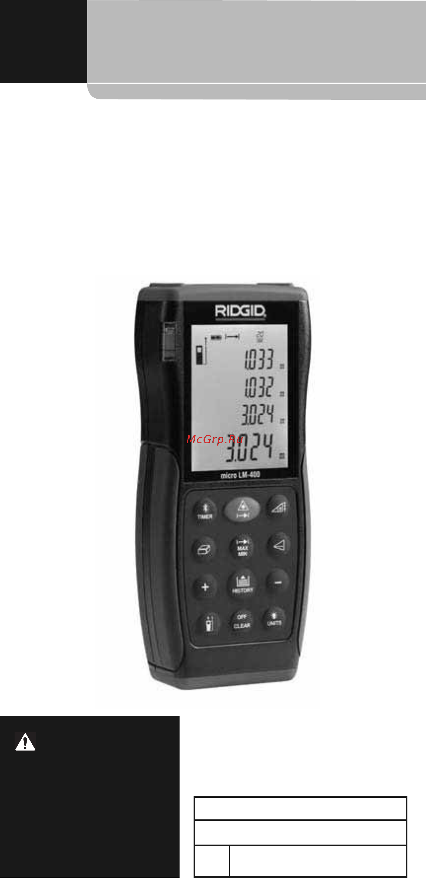 Ridgid micro LM-400 36813 [41/446] Telémetro láser micro lm 400