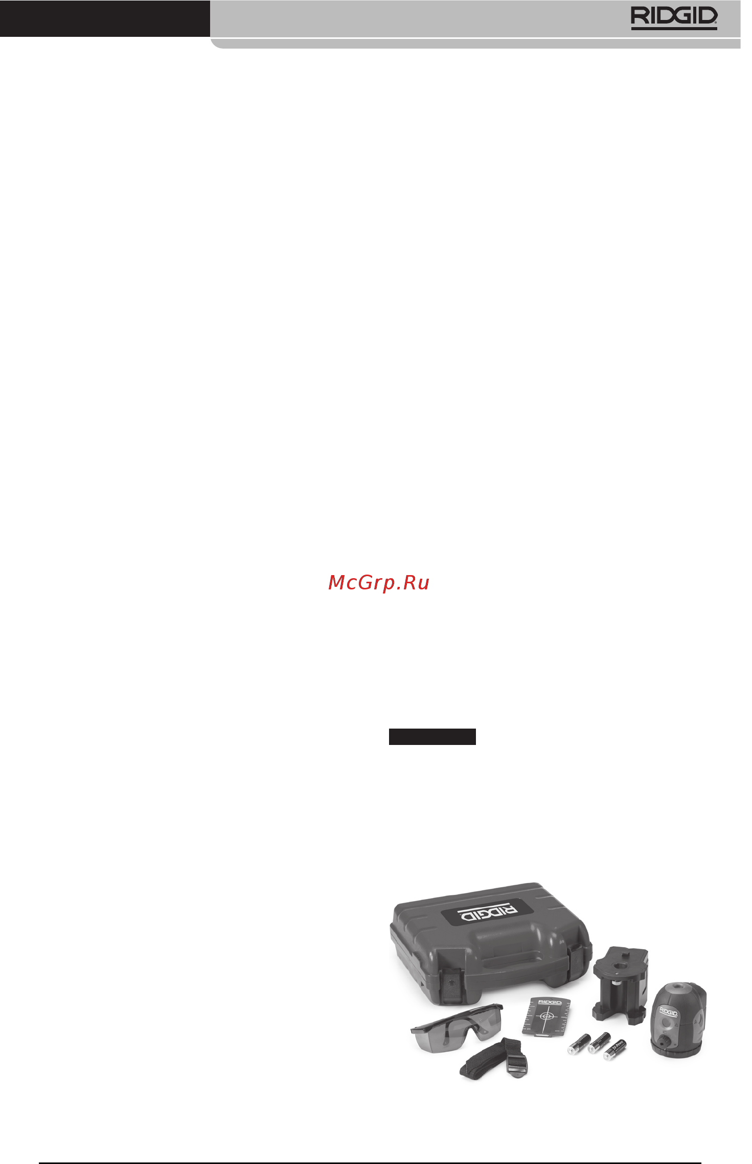 Ridgid DL-500 38763 [151/270] Popis specifikace a standardní vybavení