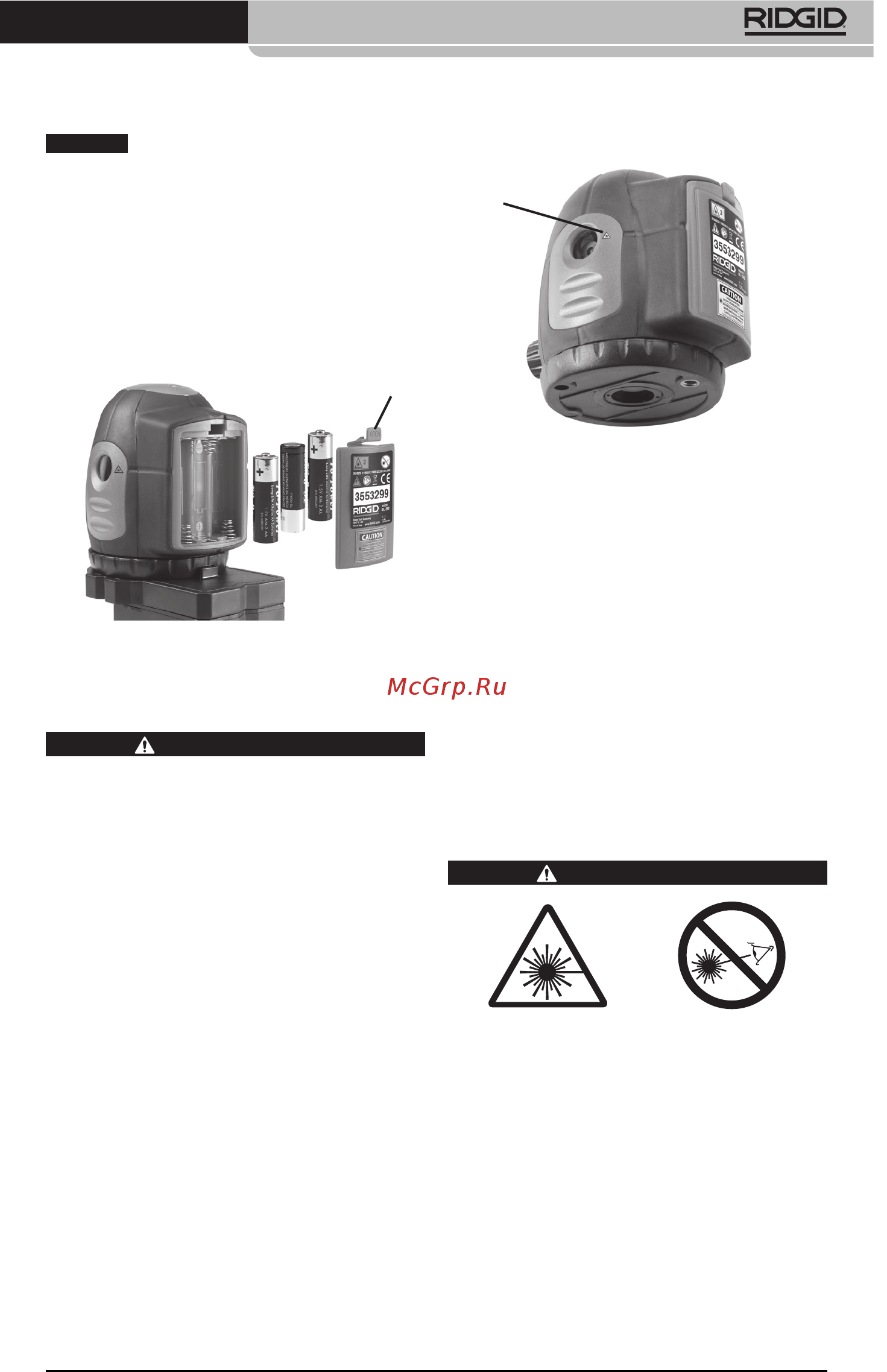Ridgid micro DL-500 [57/270] Inspectie vóór gebruik